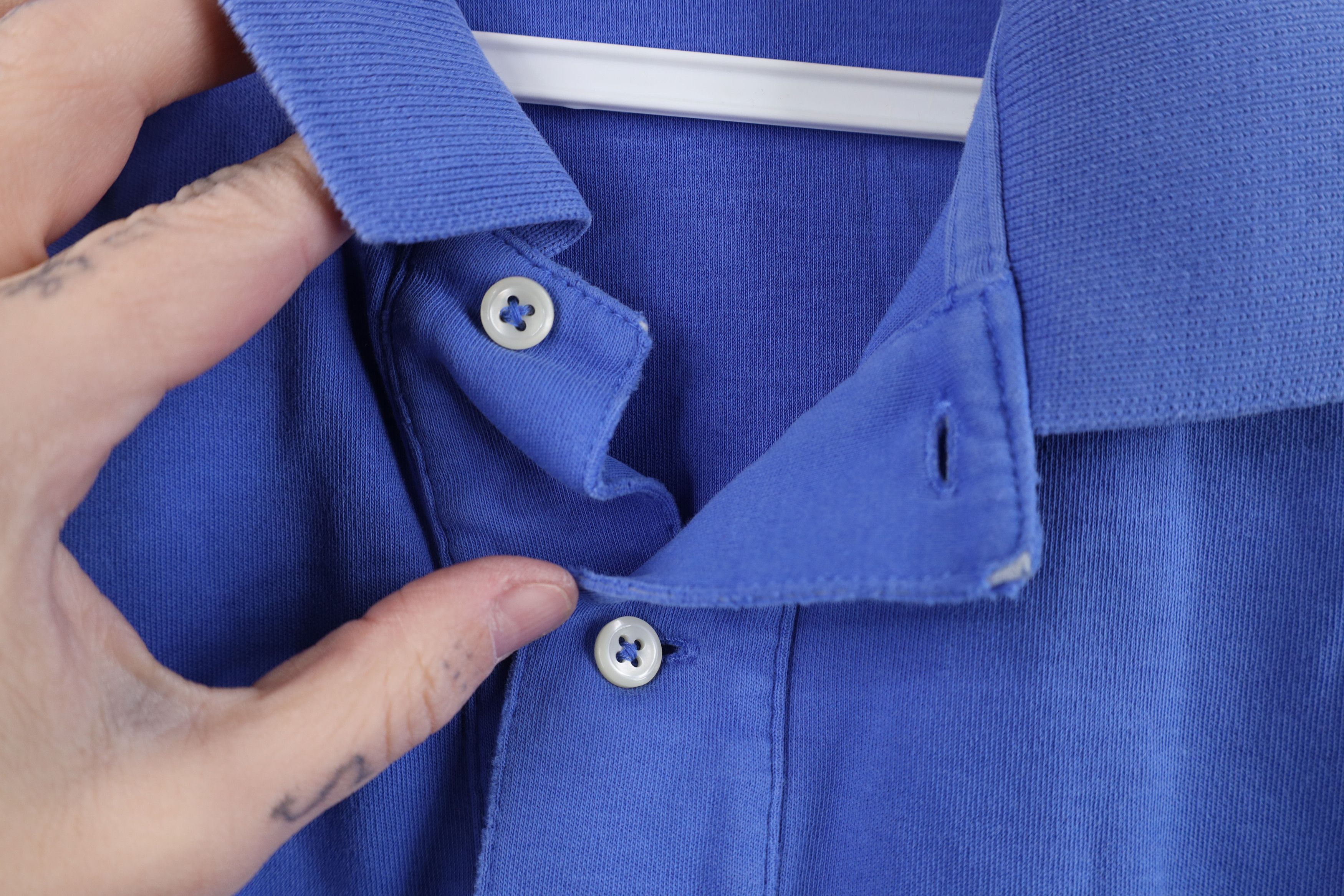 Ralph Lauren Vintage 90s Ralph Lauren Soft Cotton Knit Golf Polo Blue Size US M / EU 48-50 / 2 - 6 Thumbnail