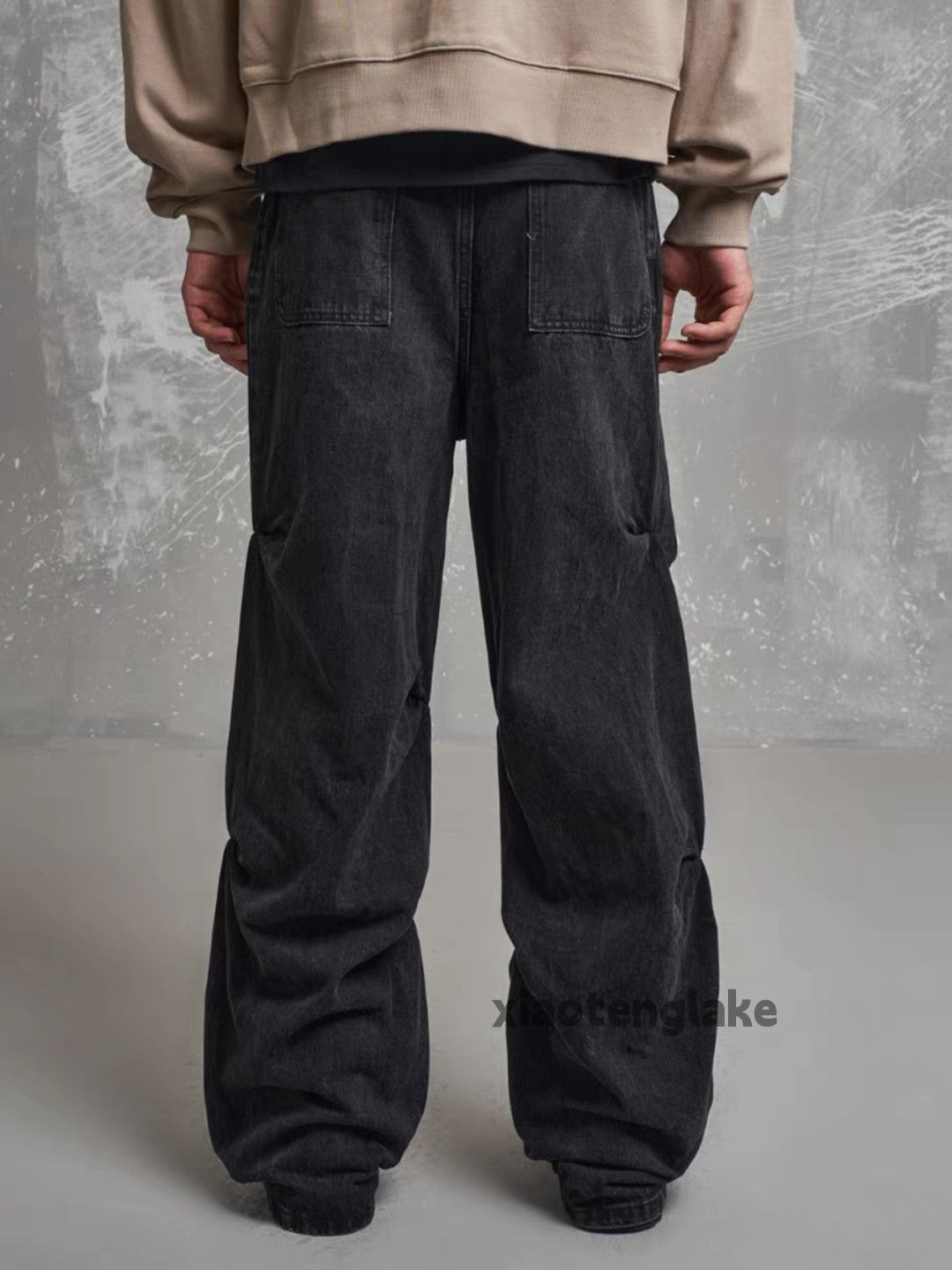 Jean × Vintage Unisex washed faded cleanfit yuppie bootcut pleated jeans Size US 30 / EU 46 - 9 Thumbnail