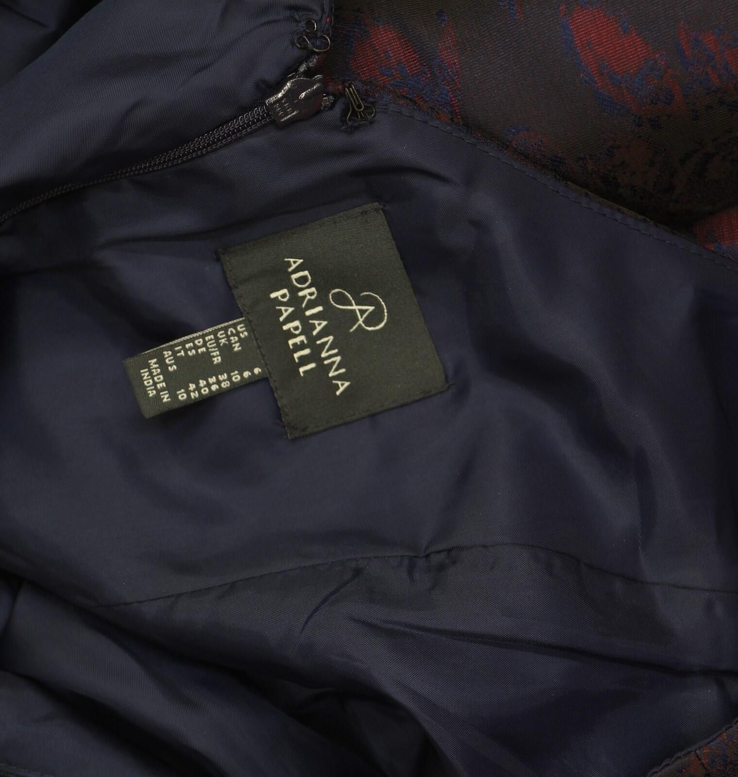 Other Nwt Adrianna Papell Jacquard Dress Navy Blue / Pink Multi 6 Size M / US 6-8 / IT 42-44 - 3 Thumbnail