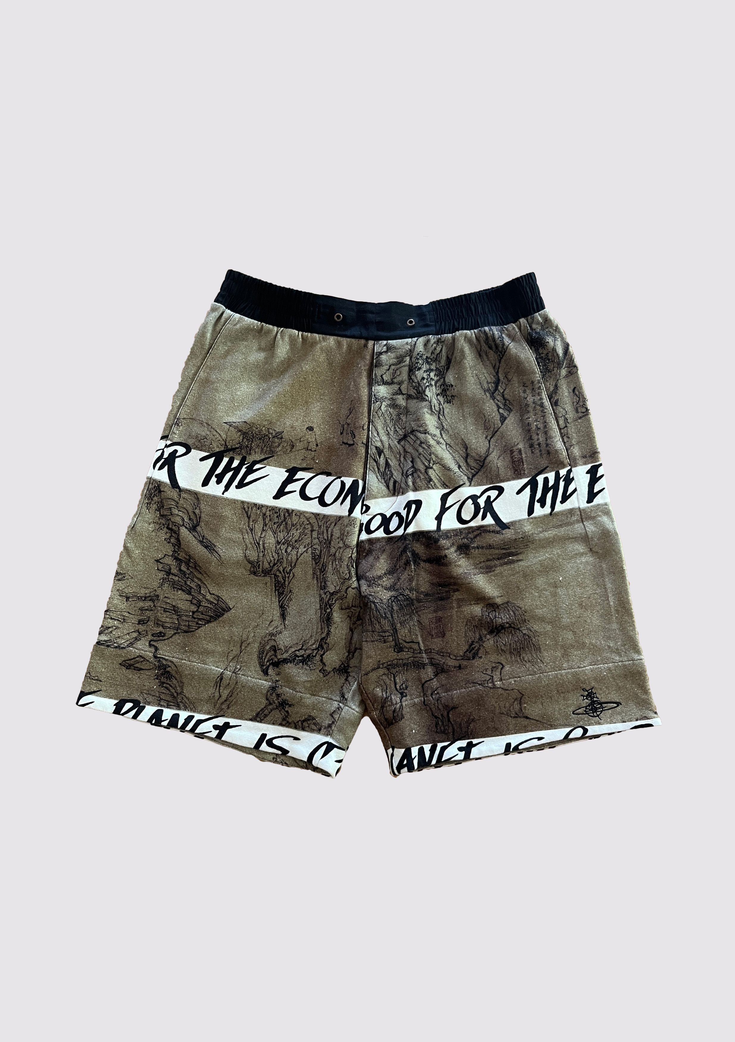 image of Vivienne Westwood Chinese Sweat Shorts in Brown, Men's (Size 30)