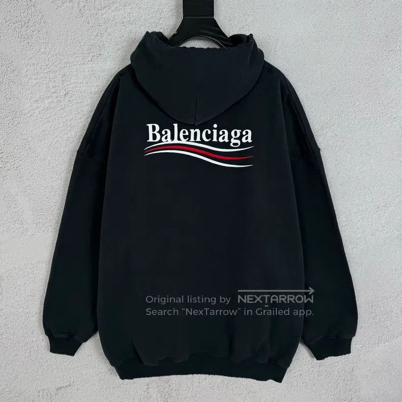 Balenciaga Balenciaga Coke Wave Letter Pattern Embroidery Hoodie Size US XXL / EU 58 / 5 - 2 Thumbnail