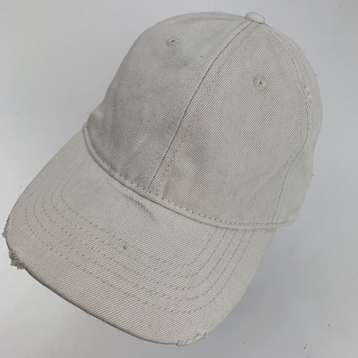 Bally Blank Off White Leather Strap Ball Cap Hat Adjustable Baseball