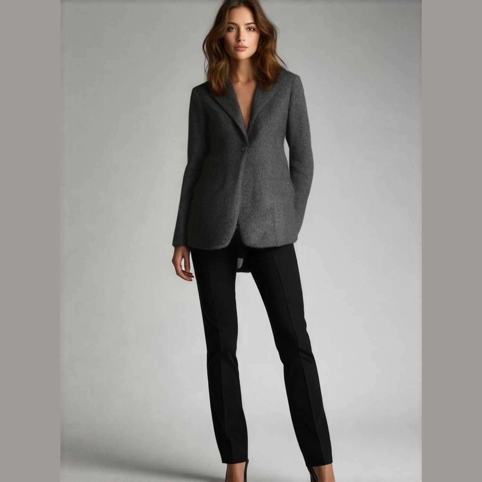 Other Vintage 100% Pure Wool Tweed Blazer Gray Character 16 Size XXL / US 16-18 / IT 52-54 - 7 Thumbnail