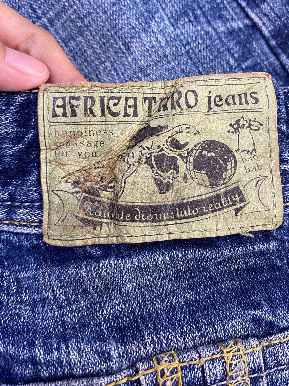 Other Africataro Brand Thunder Faded Wash Style Flare Jeans Size US 28 / EU 44 - 10 Thumbnail