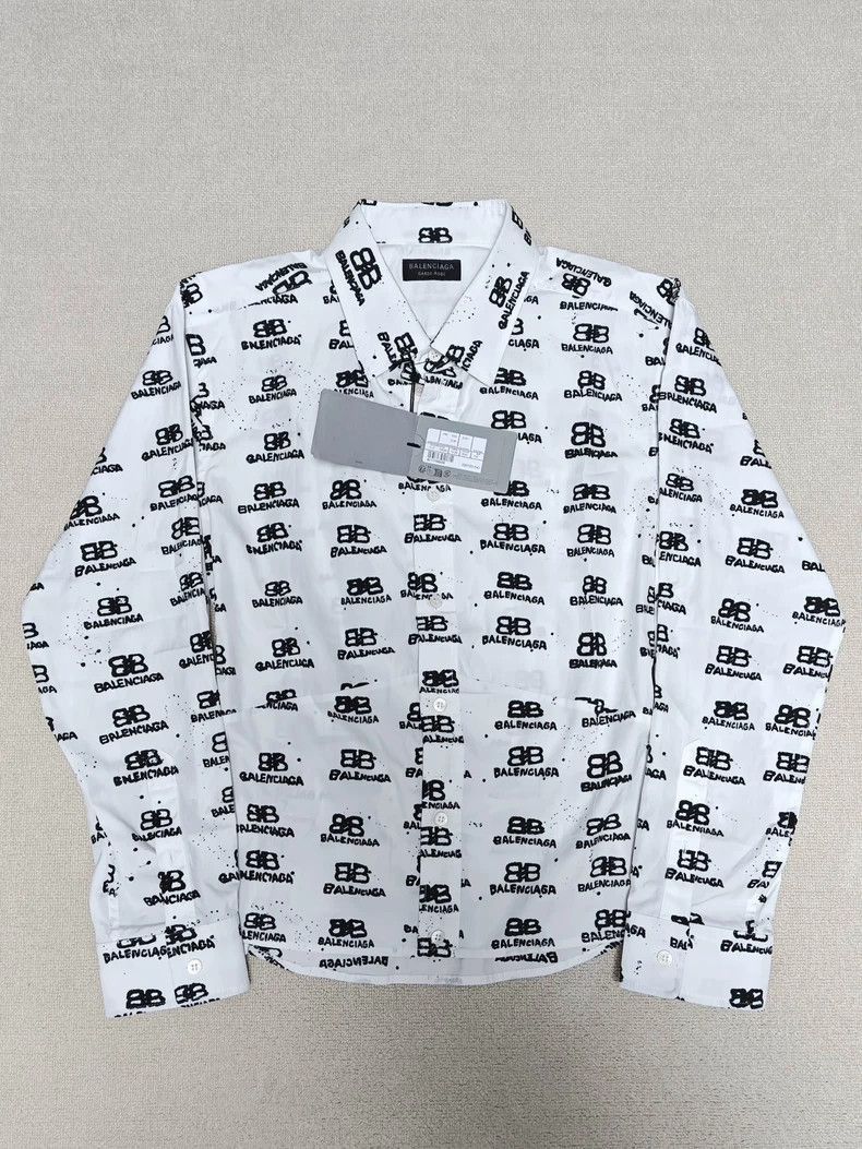 Balenciaga Balenciaga Balenciaga Graffiti Print Long Sleeve Shirt-250 Size US M / EU 48-50 / 2 - 1 Thumbnail