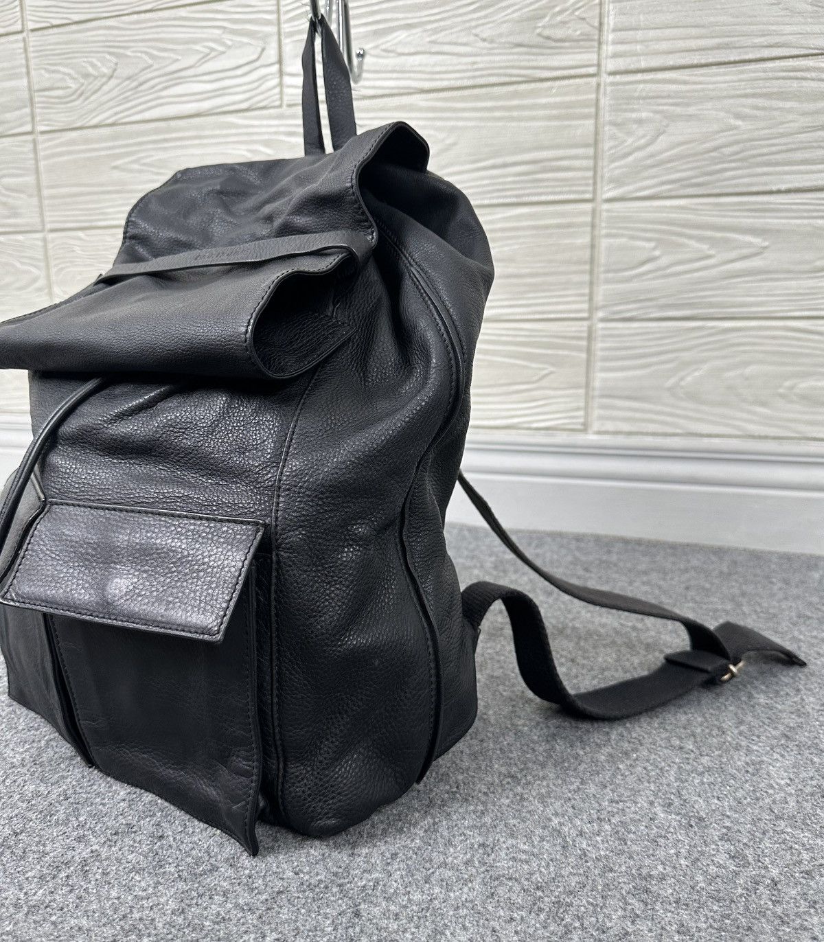 Dior × Kris Van Assche Dior Homme - Kris Van Assche - Leather Drawstring Back Pack Size ONE SIZE - 6 Thumbnail