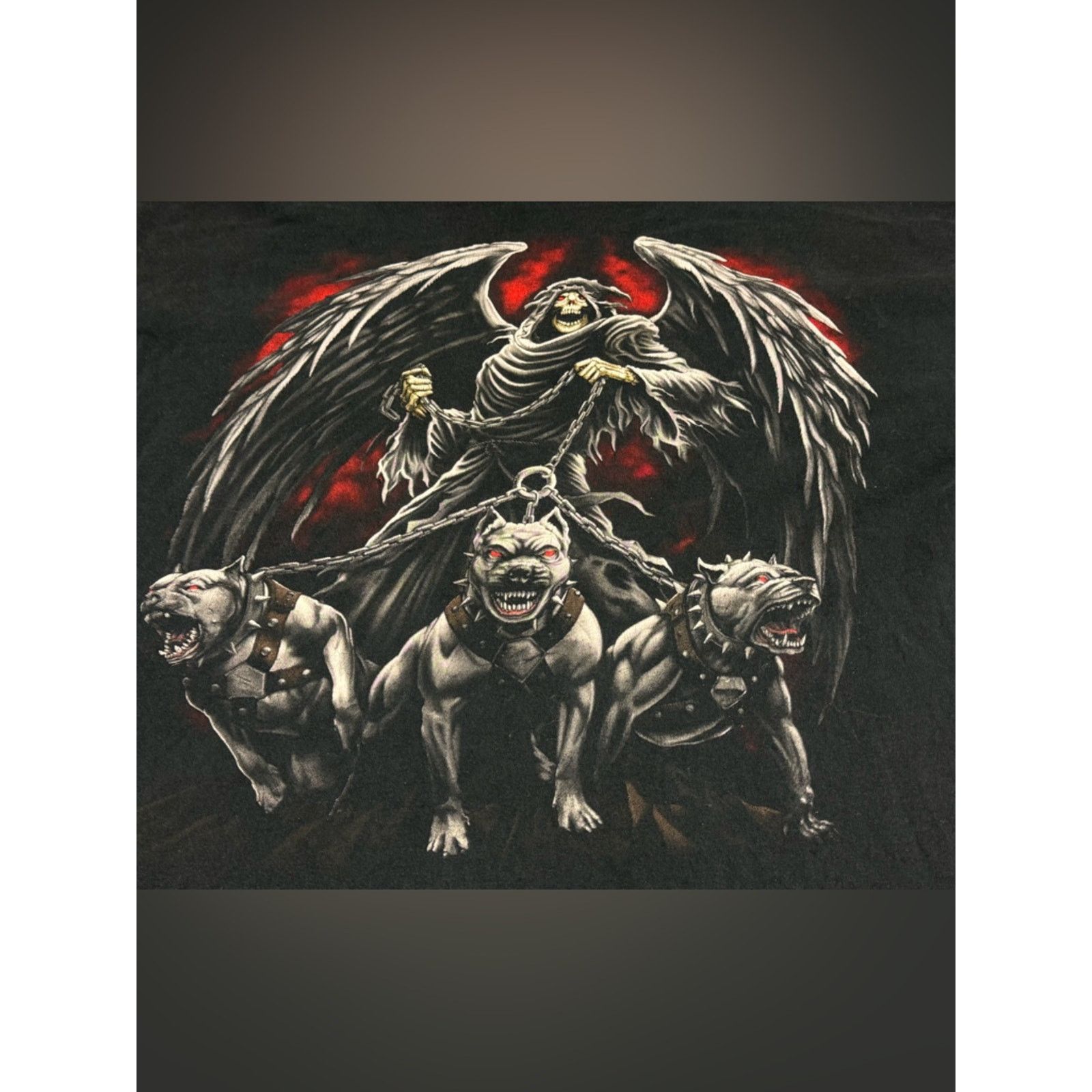 Fruit Of The Loom Vintage Men’s Sz XL Skull Black Tee Shirt Y2K90s Grunge Size US XL / EU 56 / 4 - 2 Thumbnail