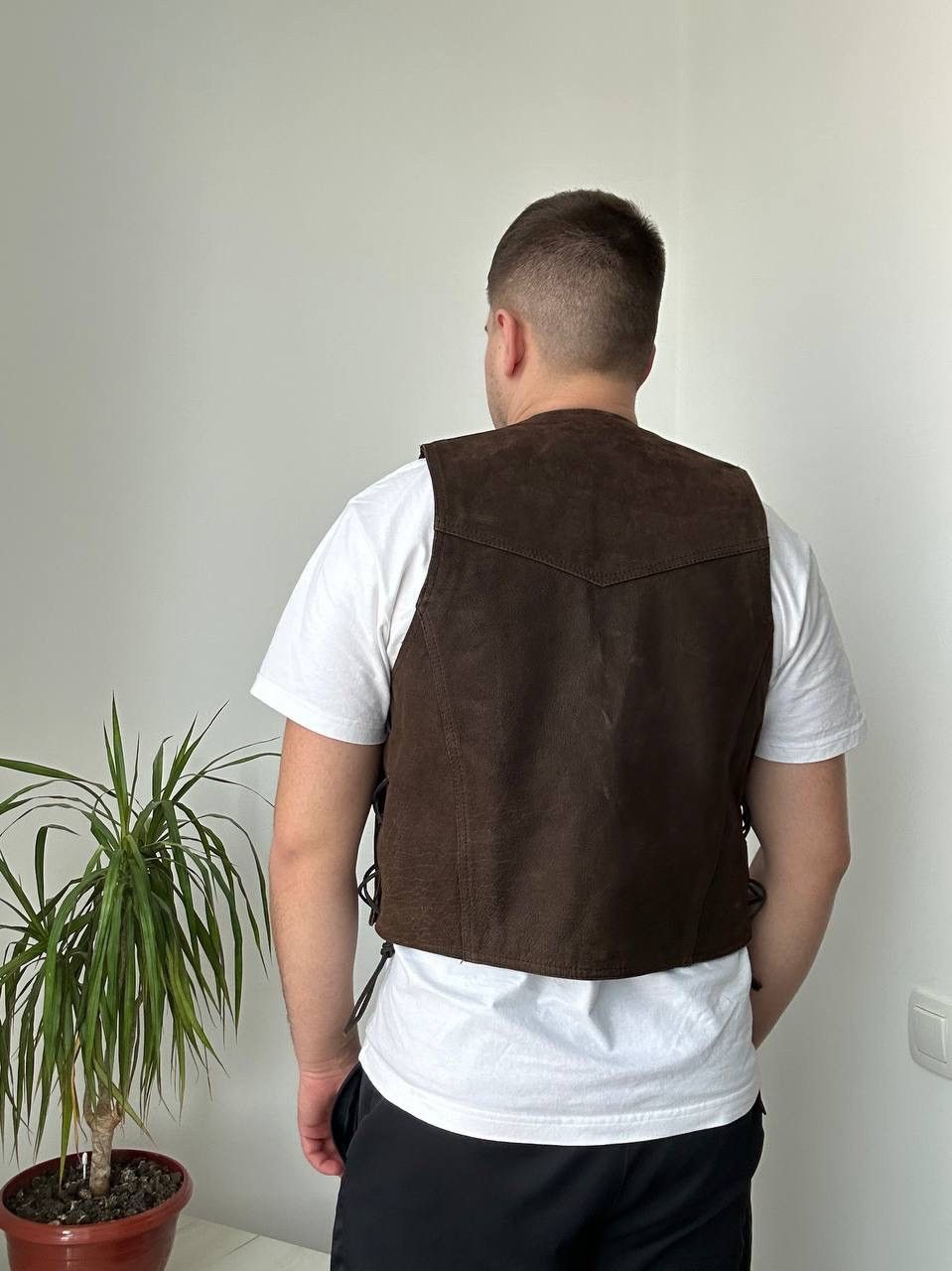 Genuine Leather × Vintage Vintage Genuine Leather Brown Cowboy West Jacket Size US M / EU 48-50 / 2 - 11 Thumbnail