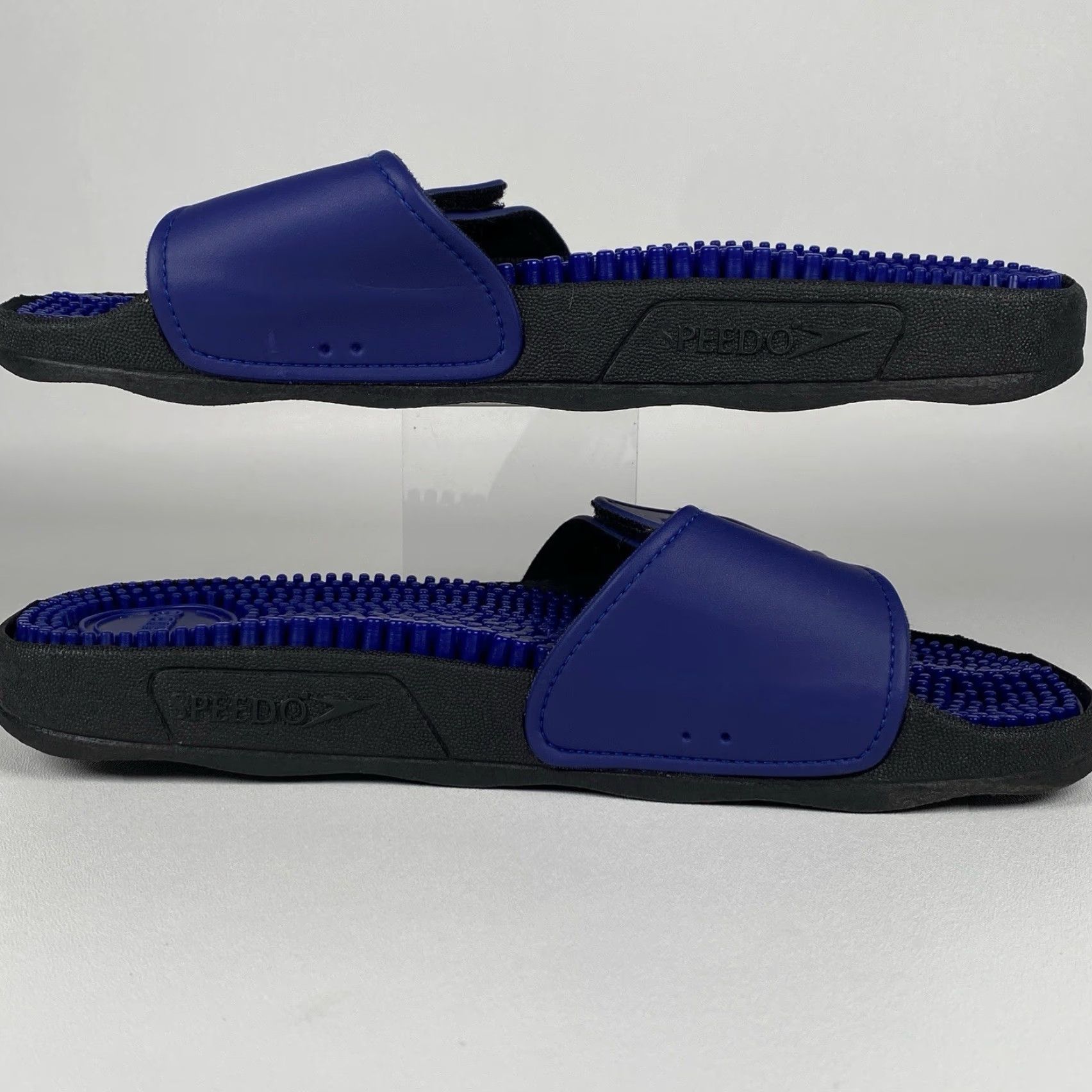 Speedo Speedo Slide Sandals Men 12 Blue Rubber Sports Casual Footwear Size ONE SIZE - 3 Thumbnail