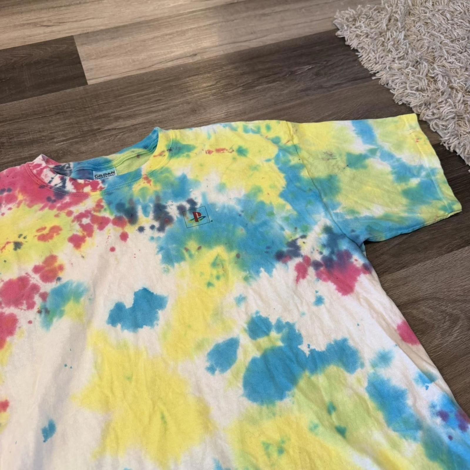 Gildan Vintage PlayStation tie dye t shirt 00s XL Size US XL / EU 56 / 4 - 2 Thumbnail