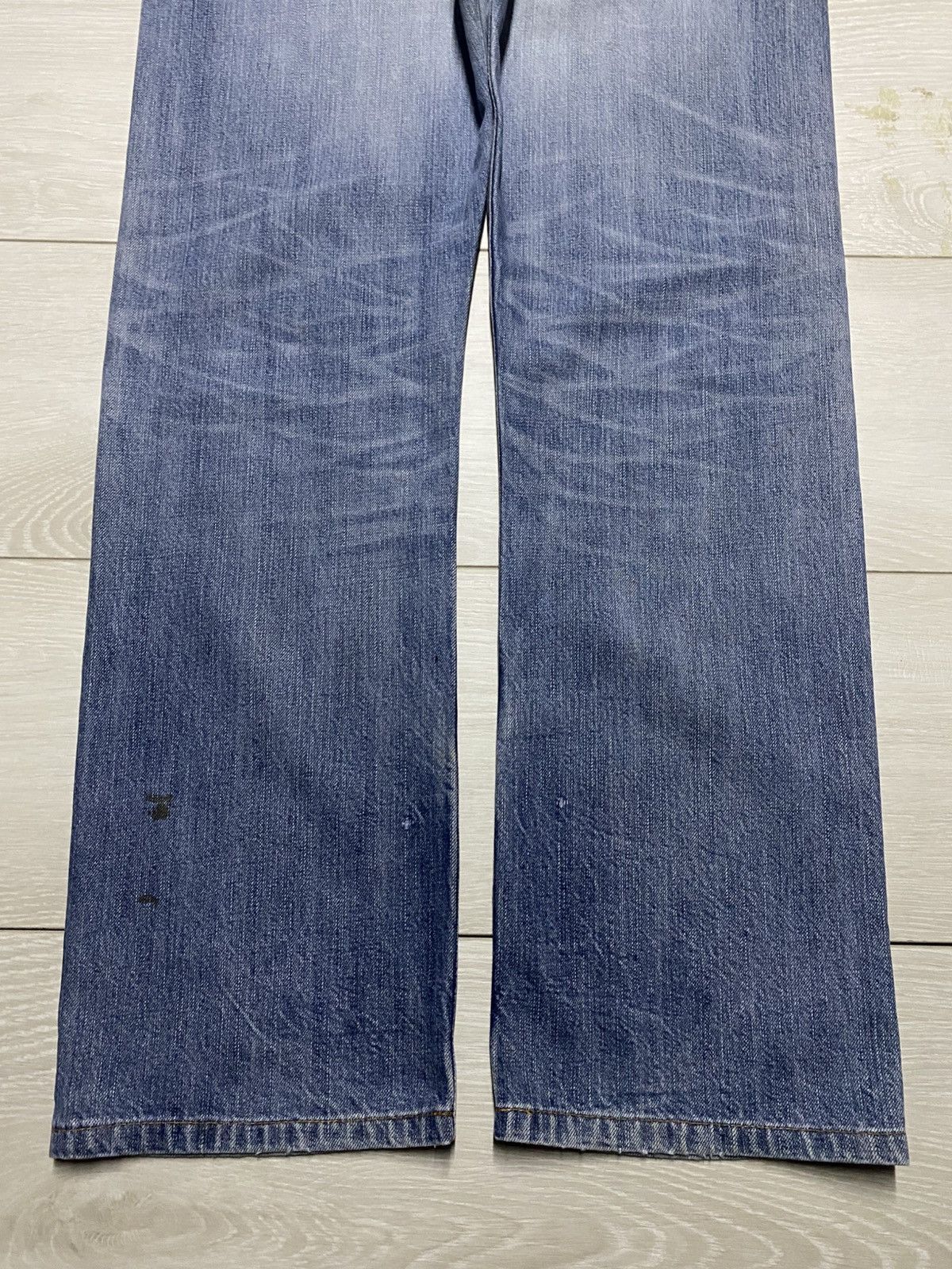 Japanese Brand Vintage Edwin Faded Wash Distressed Loose Jeans Size US 32 / EU 48 - 6 Thumbnail
