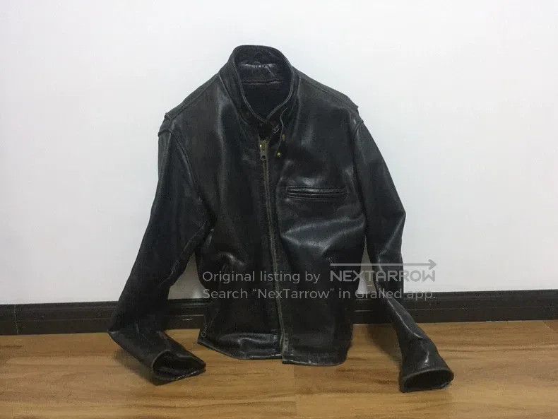 Vintage cycling leather jacket