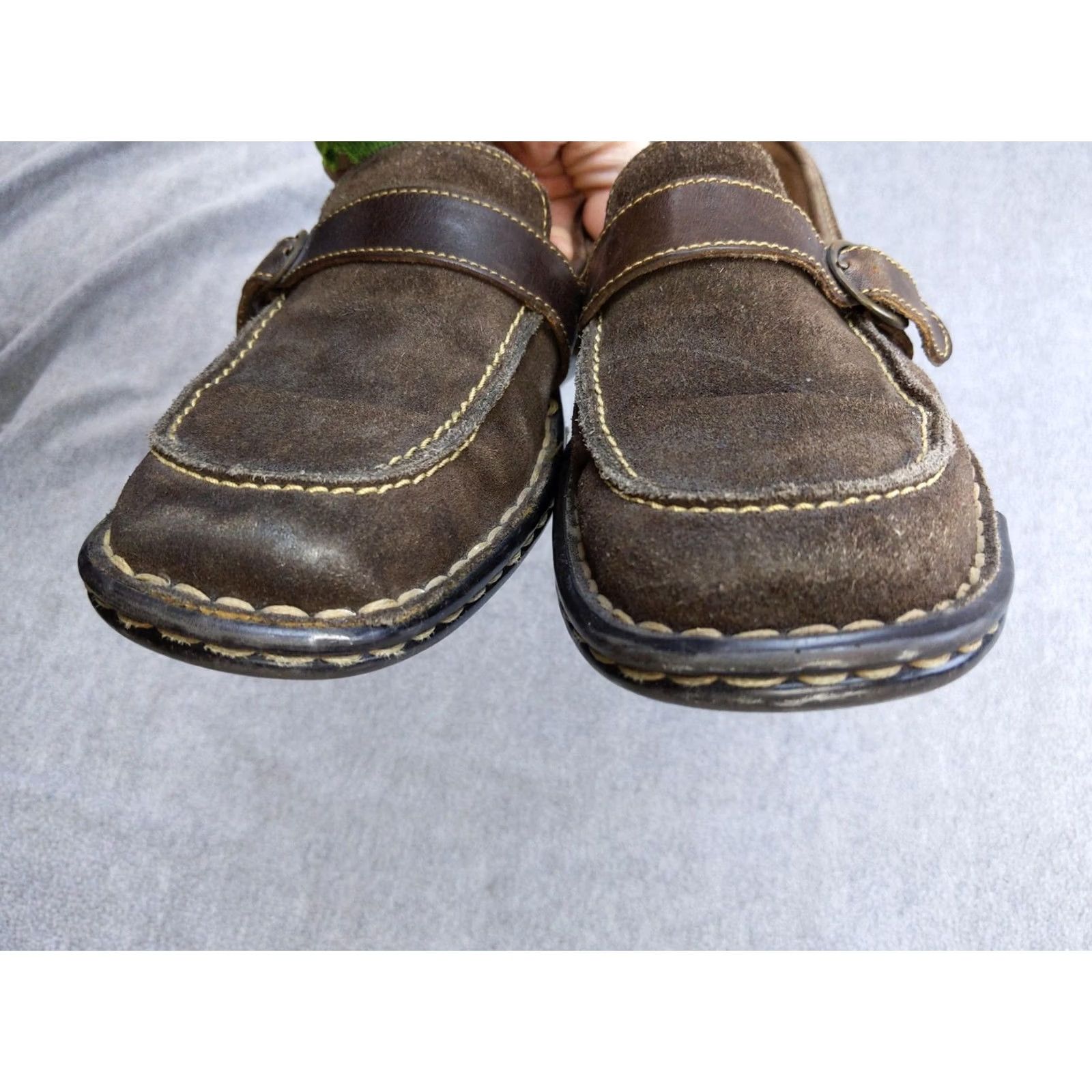 Born Born Womens Loafer Casual Slip On Brown Suede W0261 Buckle 8 M 39 39? Size US 8 / IT 38 - 4 Thumbnail
