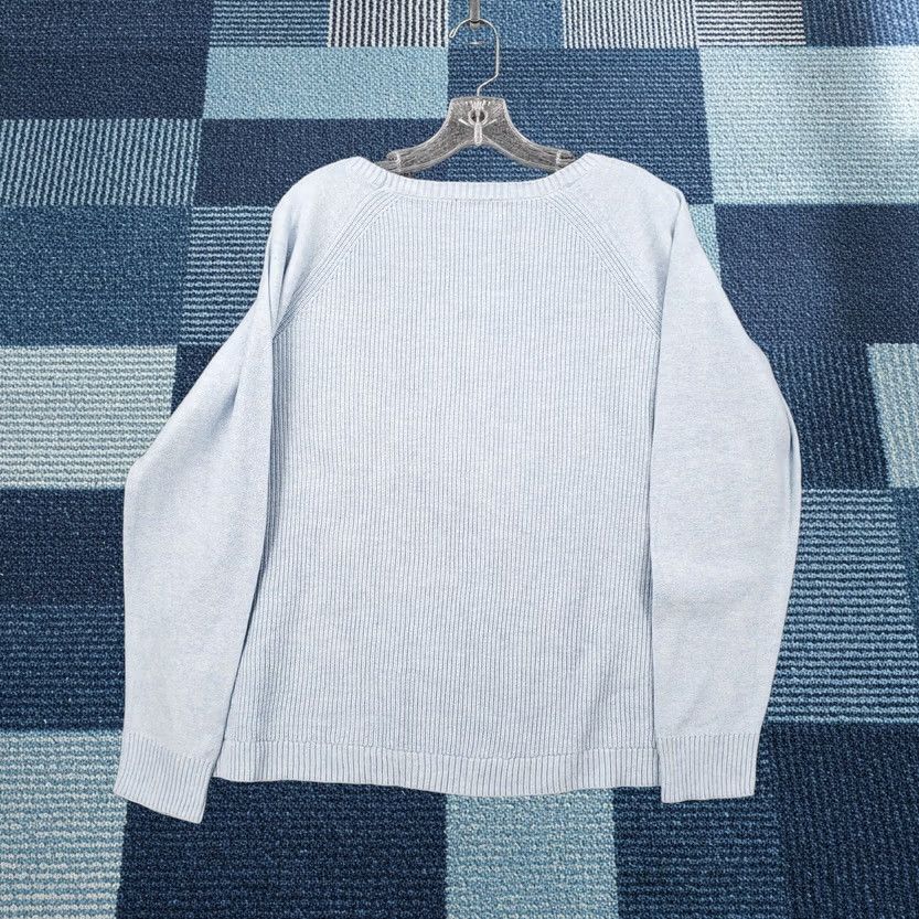 Talbots Talbots Sweater Womens L Large Blue Pullover Long Sleeve Round Neck Elbow Patch Size L / US 10 / IT 46 - 1 Thumbnail