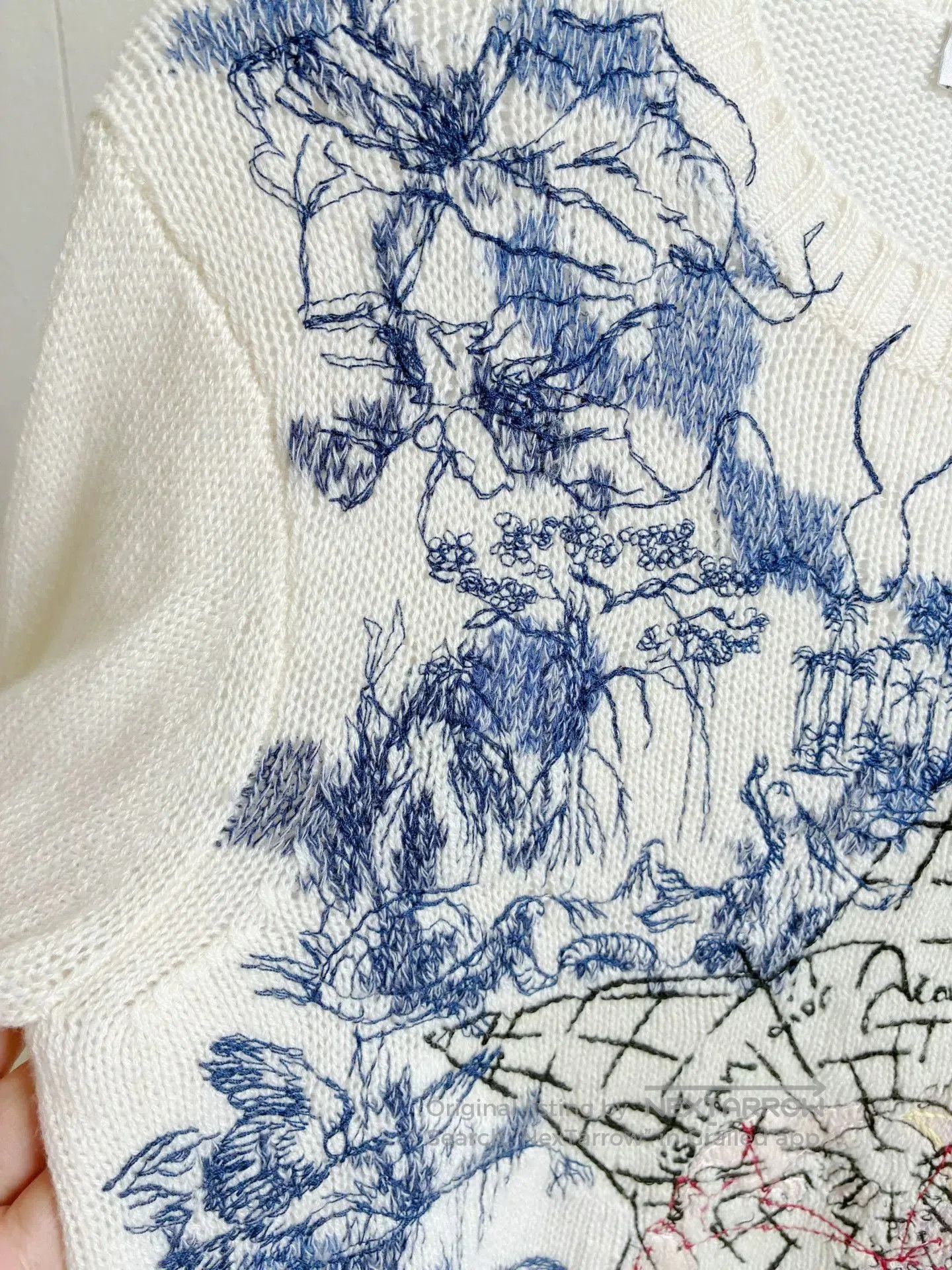 Dior Dior Limited Edition Embroidered Cashmere Sweater. Size XXS / US 00 / IT 34 - 5 Thumbnail