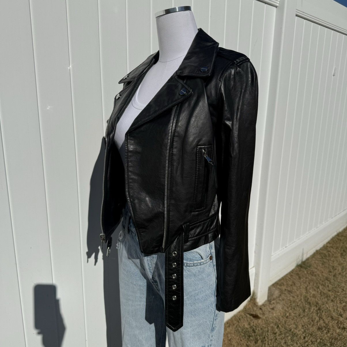 MILLY Milly moto iconic leather jacket Size S / US 4 / IT 40 - 7 Thumbnail