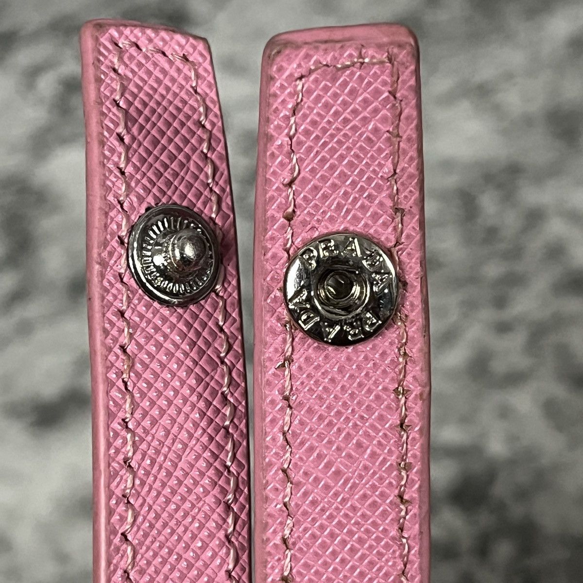 Prada Prada Pink Saffiano Rings Stud Clutch Chain Crossbody Size ONE SIZE - 9 Thumbnail