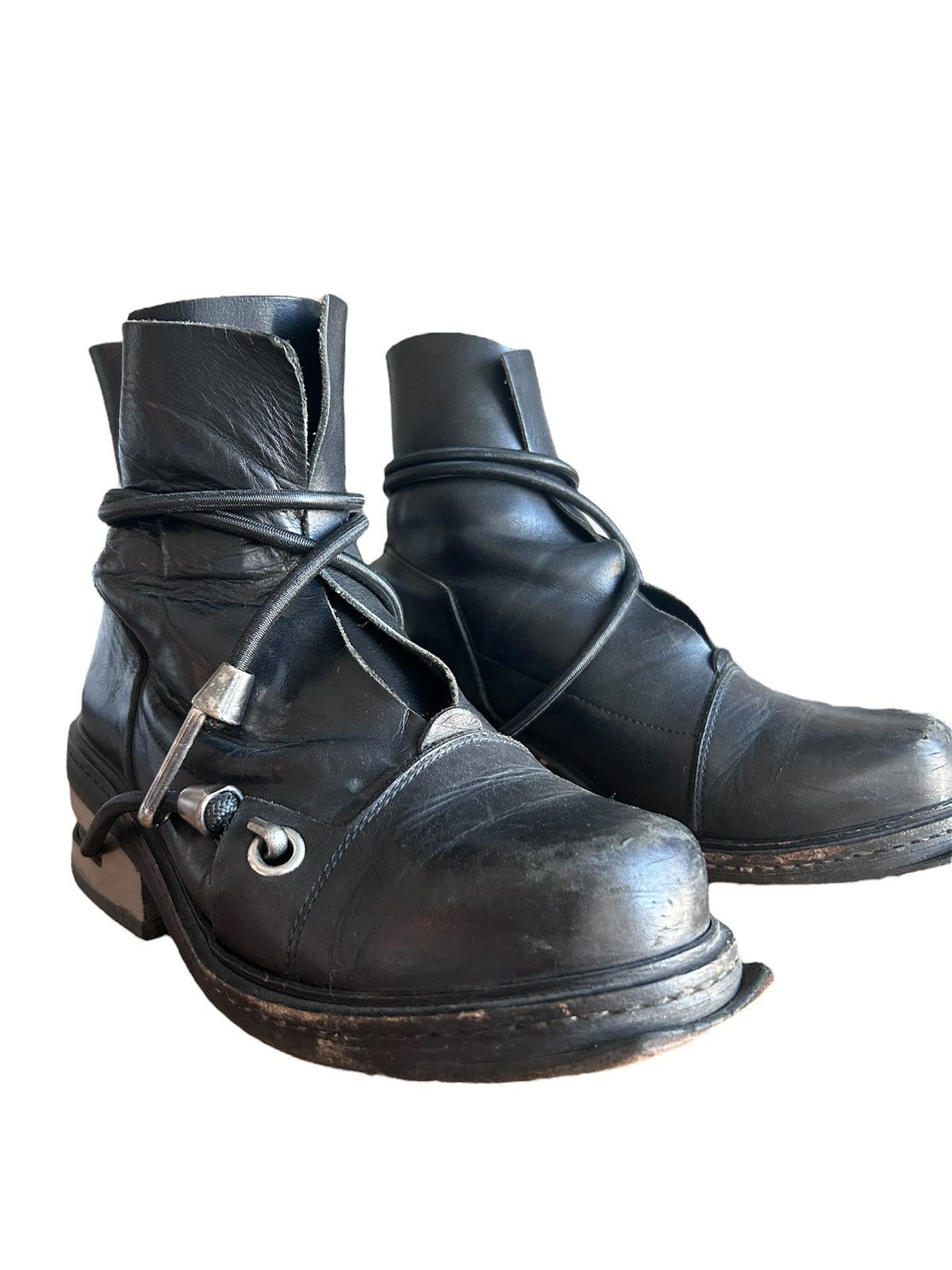 ꧁꧂ DIRK BIKKEMBERGS Dirk Bikkembergs Rare AW1996 Dirk Bikkembergs Bungee Boot W/ Front