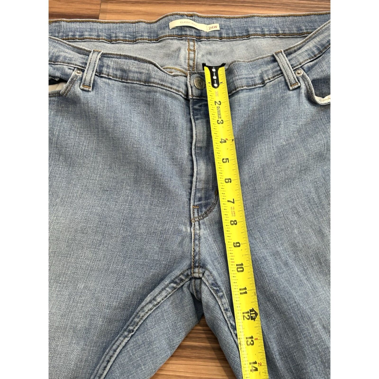 Levi's Levi's Women’s Classic Boot Jeans Blue Denim 24W Regular Zip Mid Bootcut Size 42" / US 20 - 5 Thumbnail