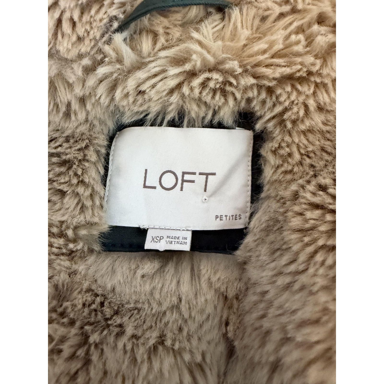 Loft LOFT Coat XSP Green Faux Fur Lined Hooded Parka Canvas Size XS / US 0-2 / IT 36-38 - 4 Thumbnail