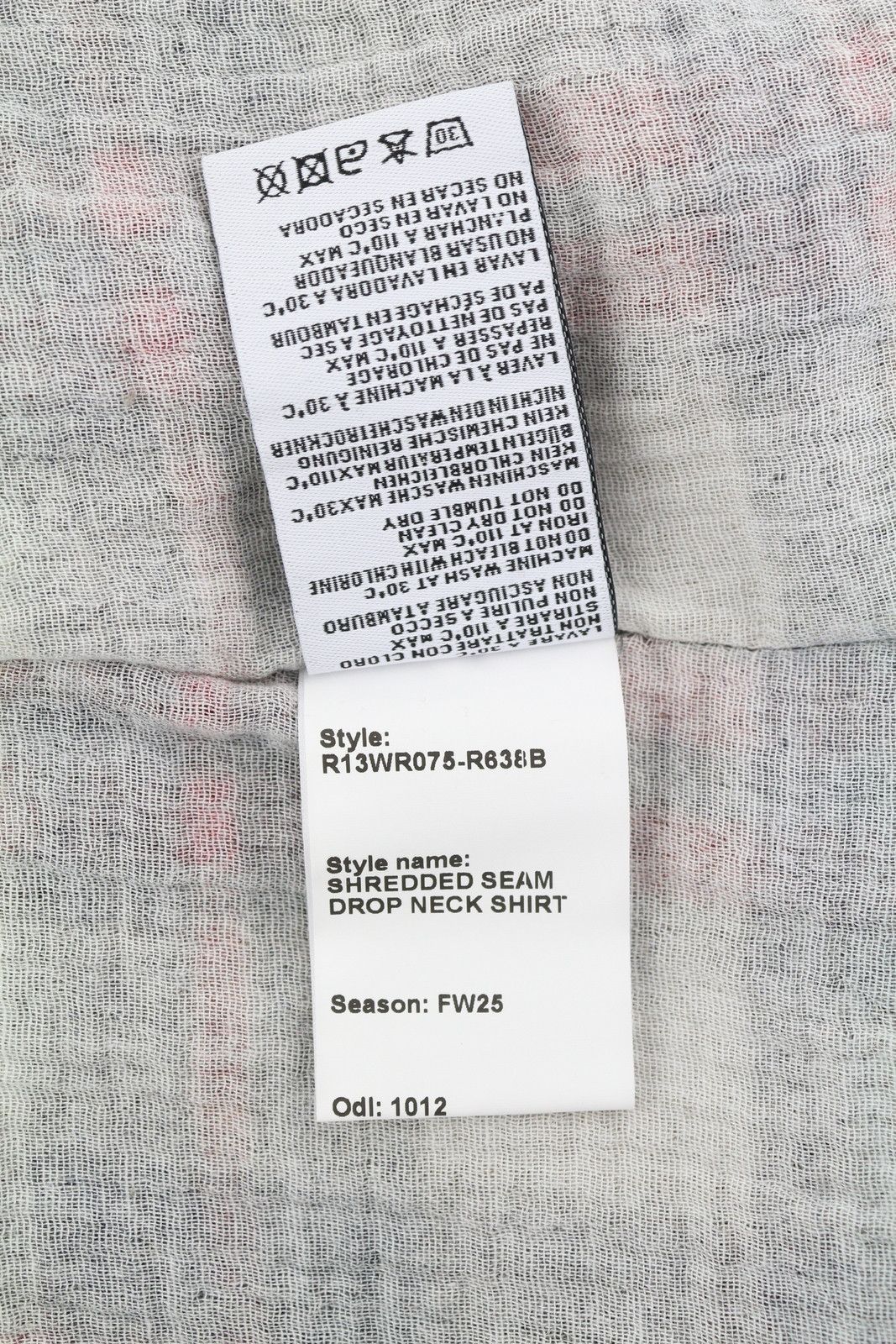 R13 SHREDDED SEAM DROP NECK XL Plaid Oversized Shirt 86559 Size XL / US 12-14 / IT 48-50 - 7 Thumbnail