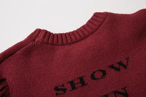 6876 Streetwear Printed Ripped Oversized Knitted Sweater Size US L / EU 52-54 / 3 - 7 Thumbnail