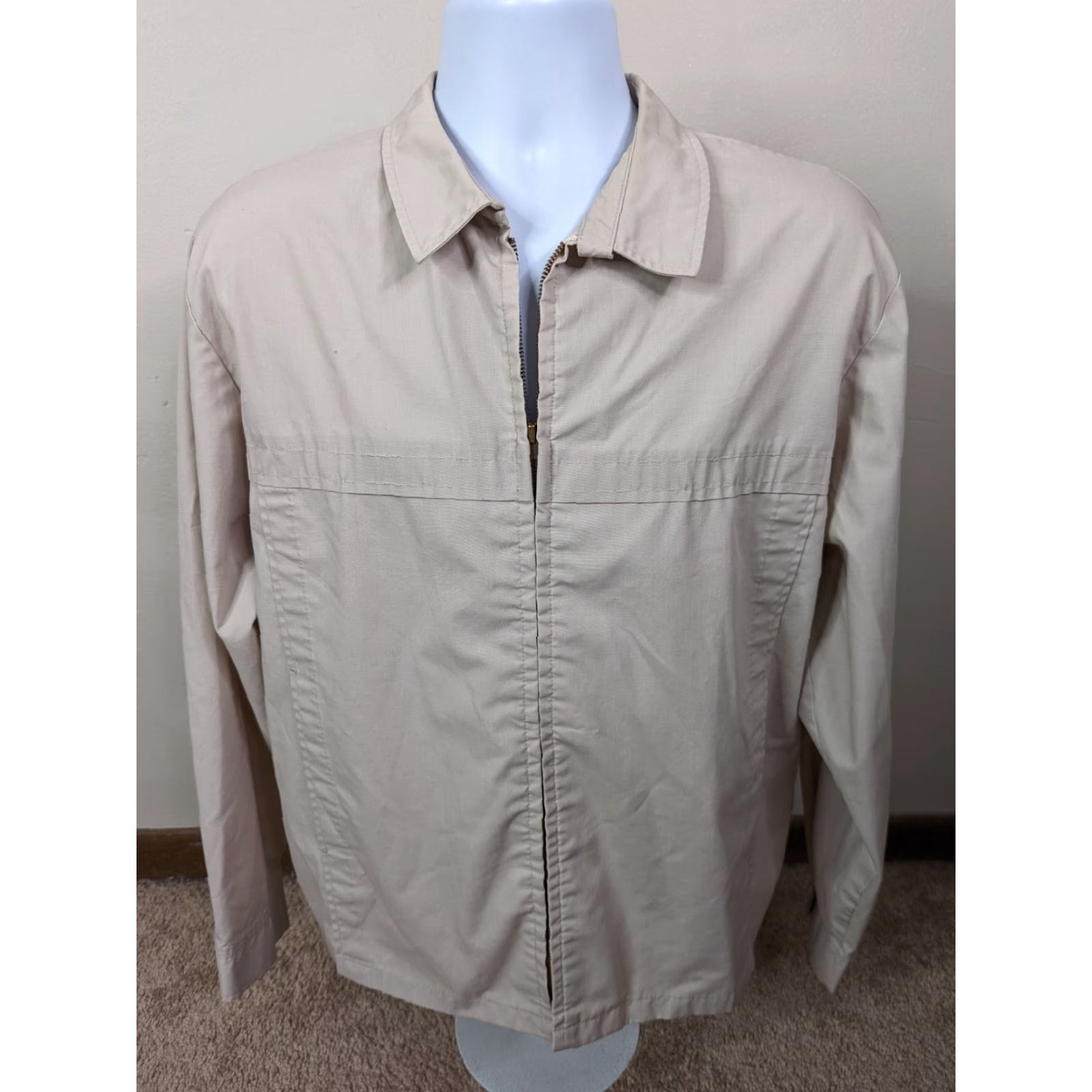 Vintage VINTAGE Sir Tee Jacket Bomber Adults Large Beige Full Zip Golf Size US L / EU 52-54 / 3 - 2 Thumbnail