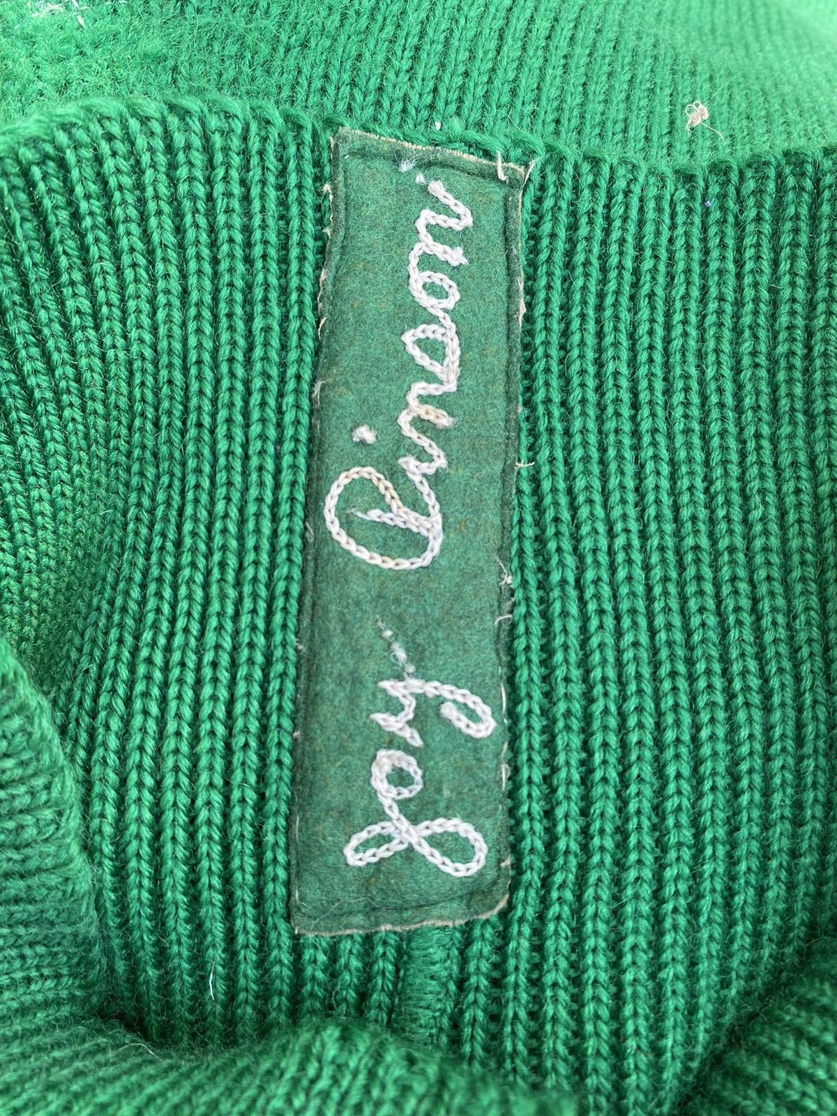 Designer × Vintage Nelson knitting Green Knit Sweater with Front Logo Patch Size M / US 6-8 / IT 42-44 - 18 Thumbnail