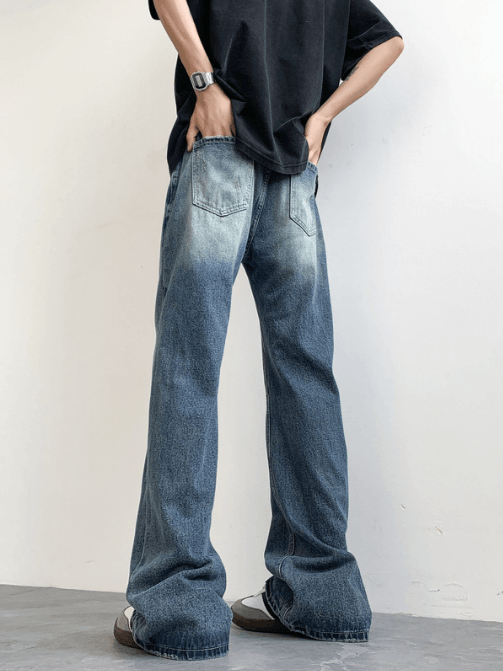 Japanese Brand × Jean Men's American retro distressed flared ripped jeans Size US 32 / EU 48 - 2 Thumbnail