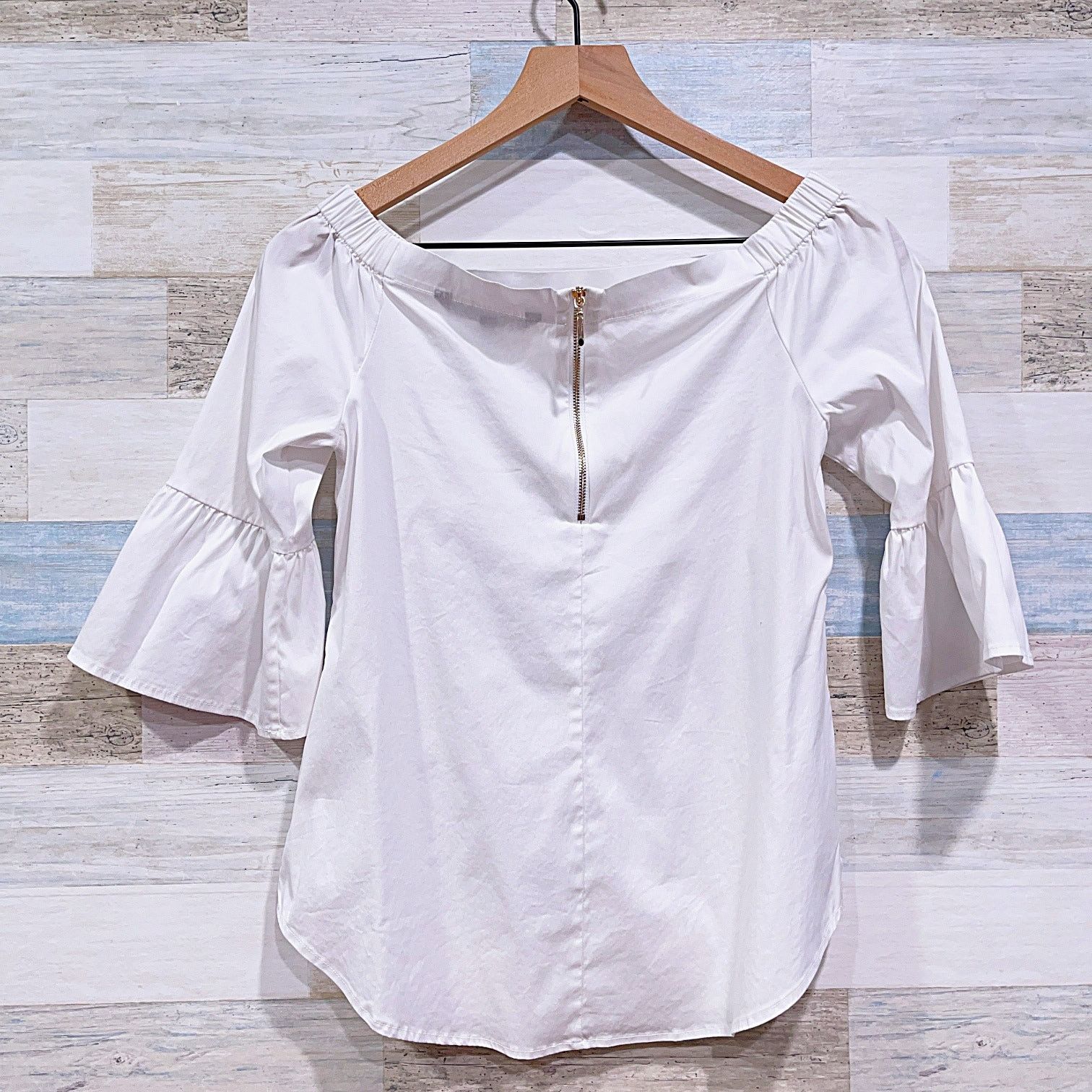 White House Black Market White House Black Market Off The Shoulder Top 3/4 Flare XXSP Size XXS / US 00 / IT 34 - 4 Thumbnail