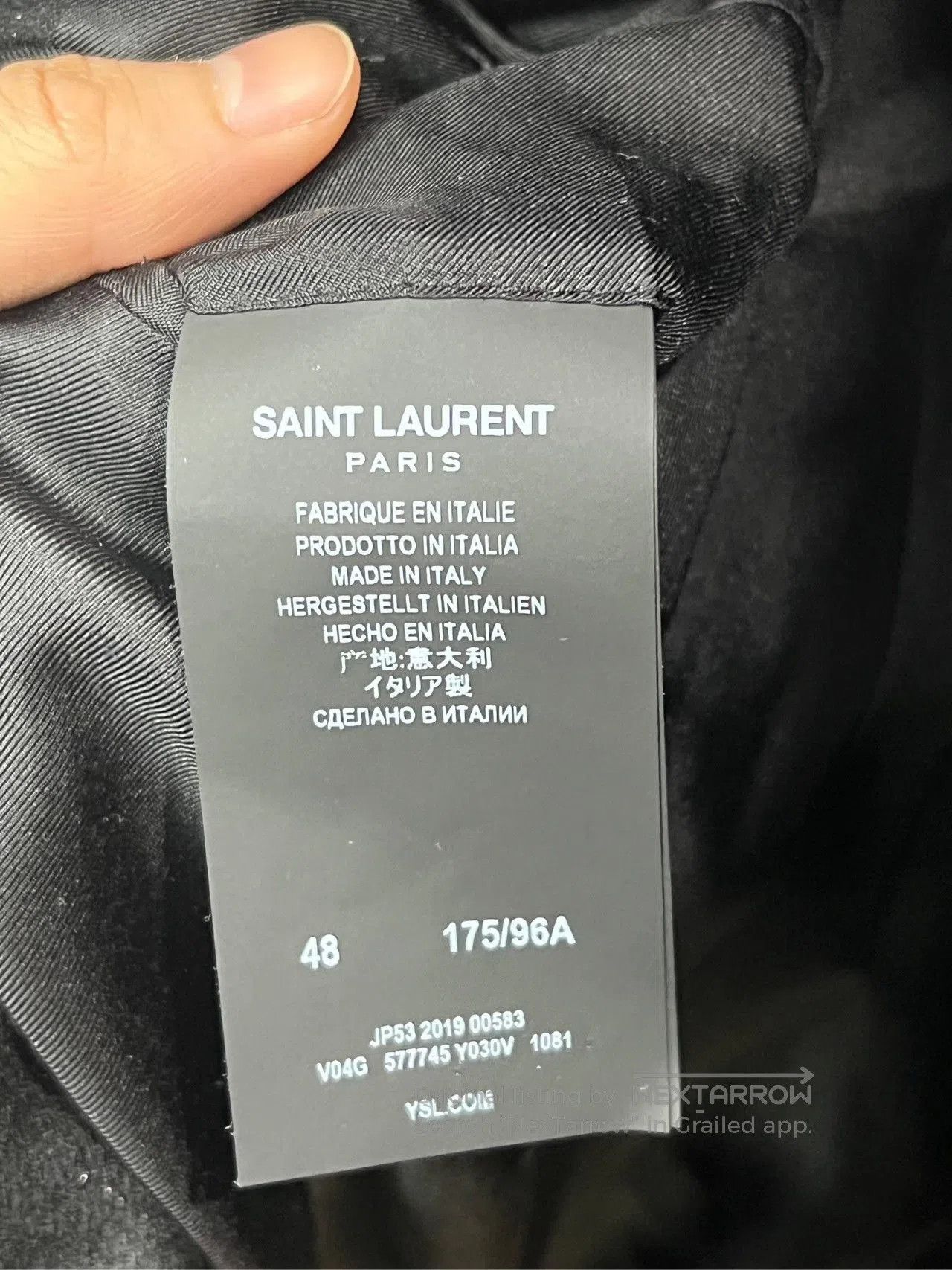 Saint Laurent Paris Saint Laurent Silver Stripe Suit Jacket. Size US M / EU 48-50 / 2 - 4 Thumbnail