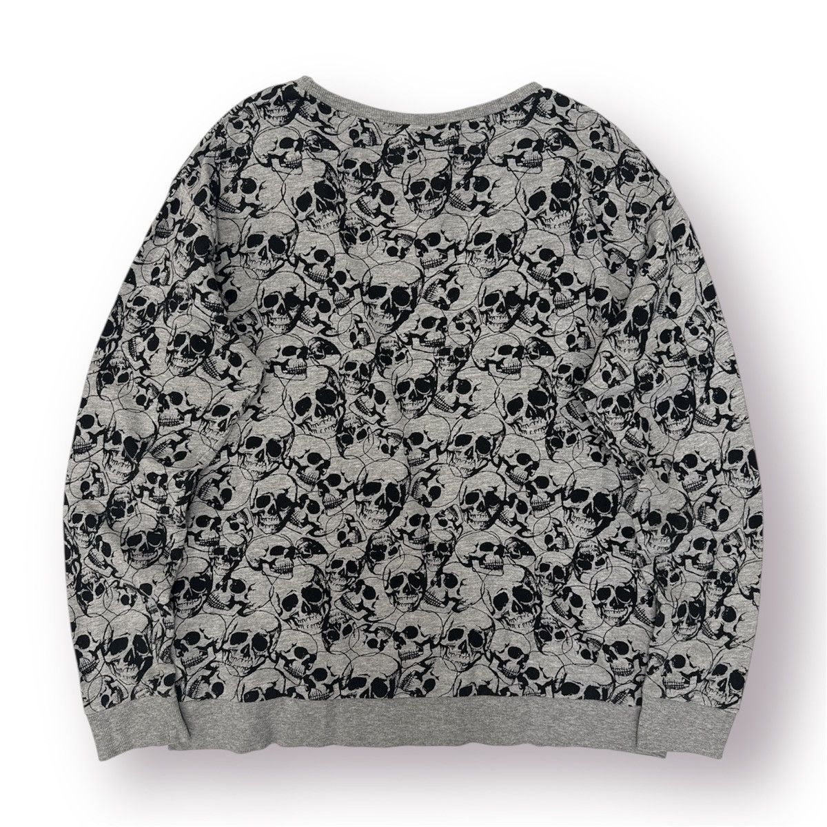 H&M 🔥 H&M Skull Shit Over Printed design Sweatshirt Size XS / US 0-2 / IT 36-38 - 9 Thumbnail