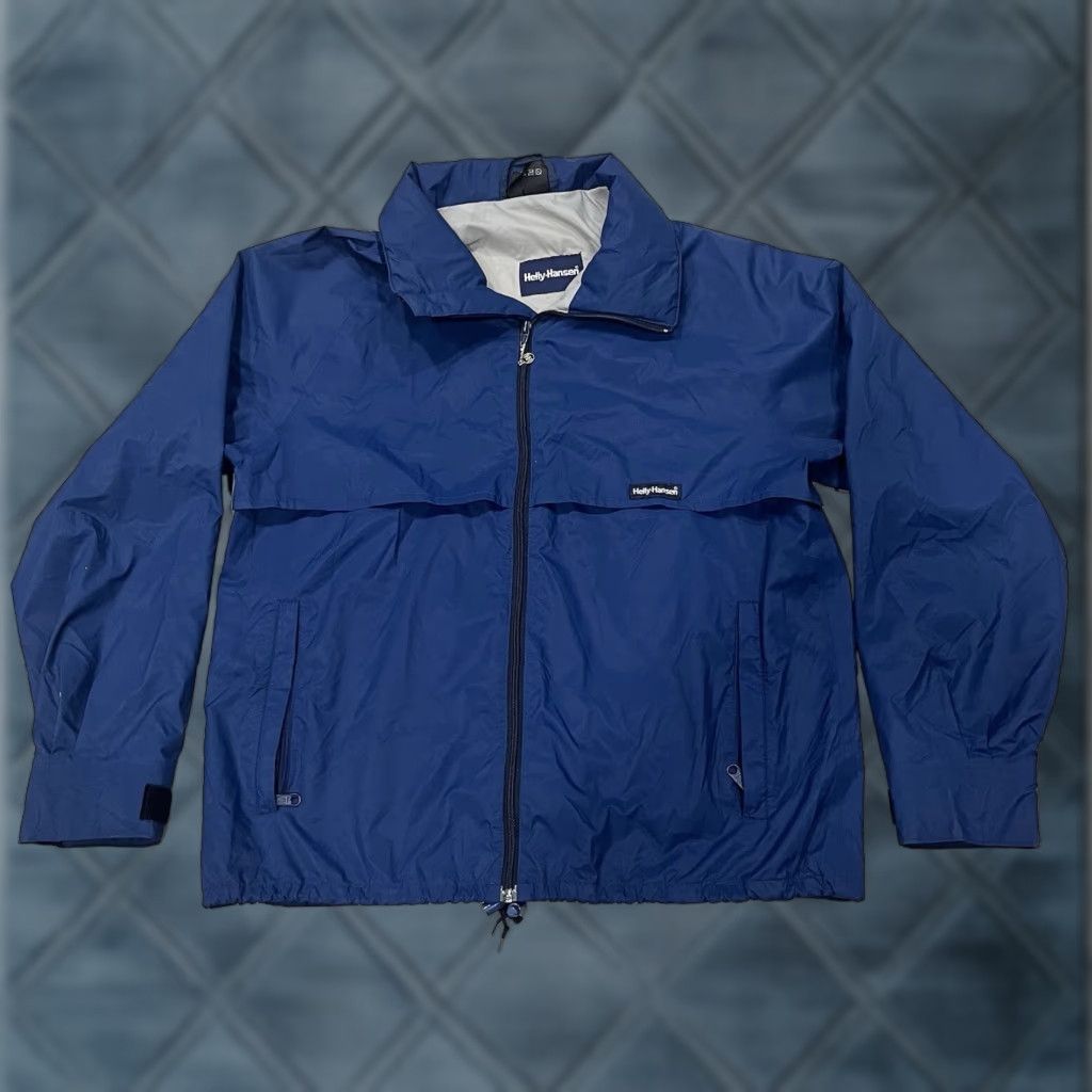 Helly Hansen VINTAGE Helly Hansen Windbreaker Jacket Mens Medium Blue Nylon Track Streetwear Size US M / EU 48-50 / 2 - 1 Thumbnail