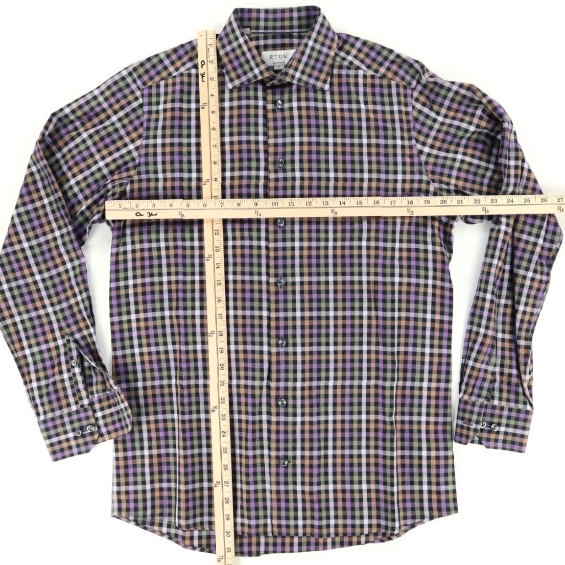 Eton Eton Contemporary Shirt Mens M Cambridge Plaid 40 15 3/4 Button Up Long Sleeve Cotton Multi-Colored Casual Shirt Mens Size US M / EU 48-50 / 2 - 3 Thumbnail