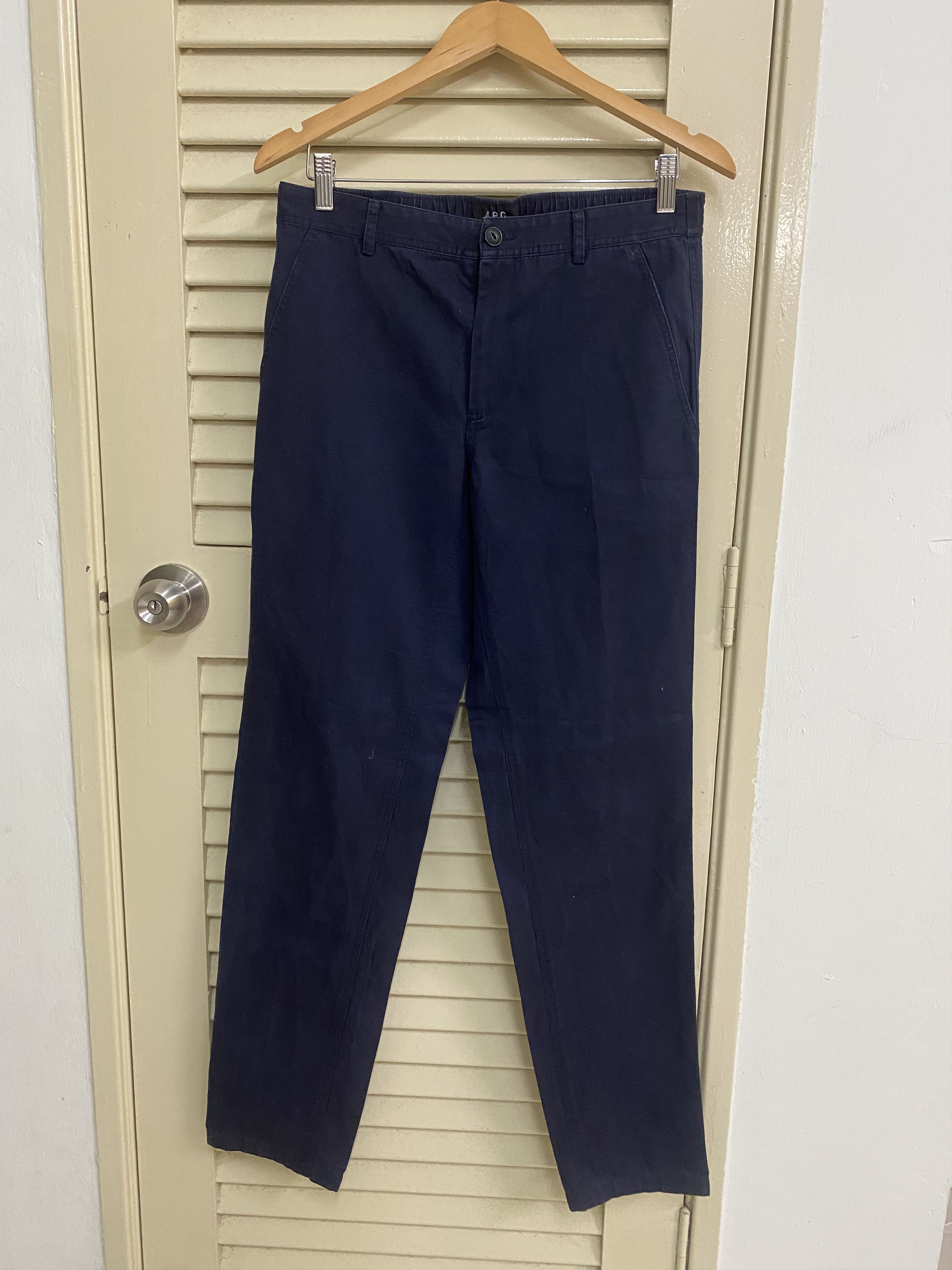 A.P.C. APC Navy Blue Relaxed Pants Size US 34 / EU 50 - 1 Thumbnail