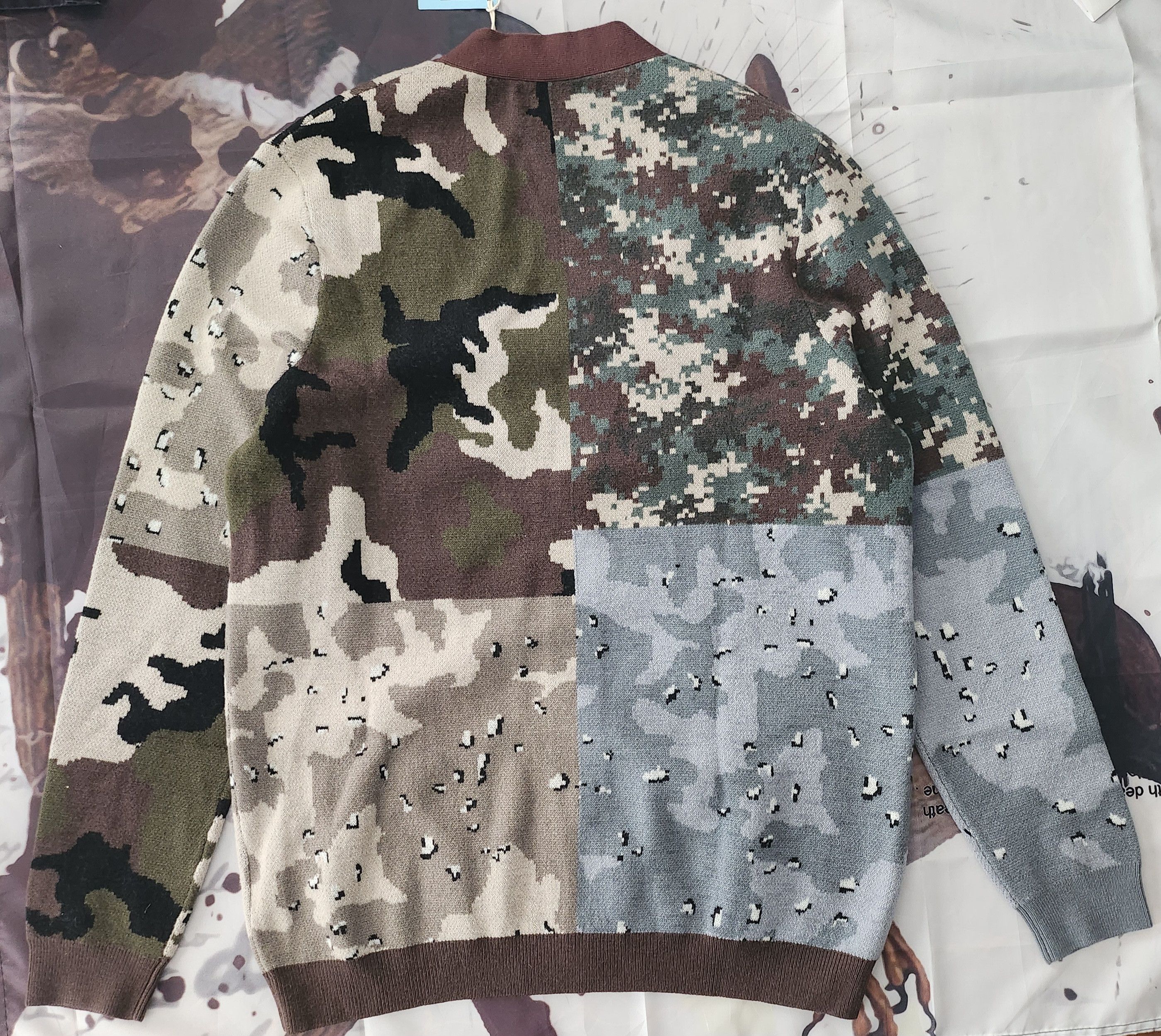 MC2 Saint Barth Camo Knit Cardigan Size US L / EU 52-54 / 3 - 2 Thumbnail