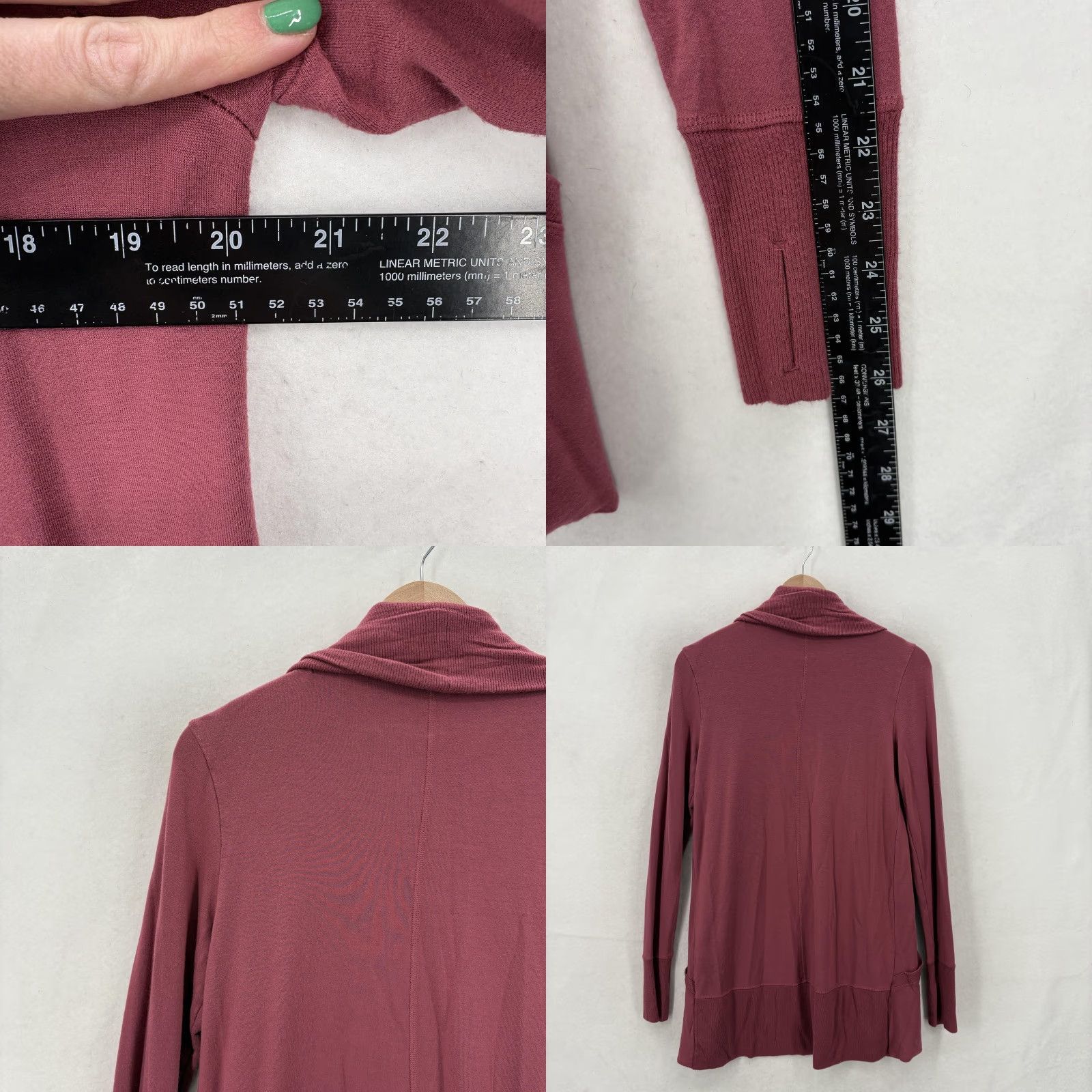 Athleta Athleta Pranayama Wrap Cardigan Sweater Womens Small Pink Open Front Pockets Size S / US 4 / IT 40 - 8 Thumbnail