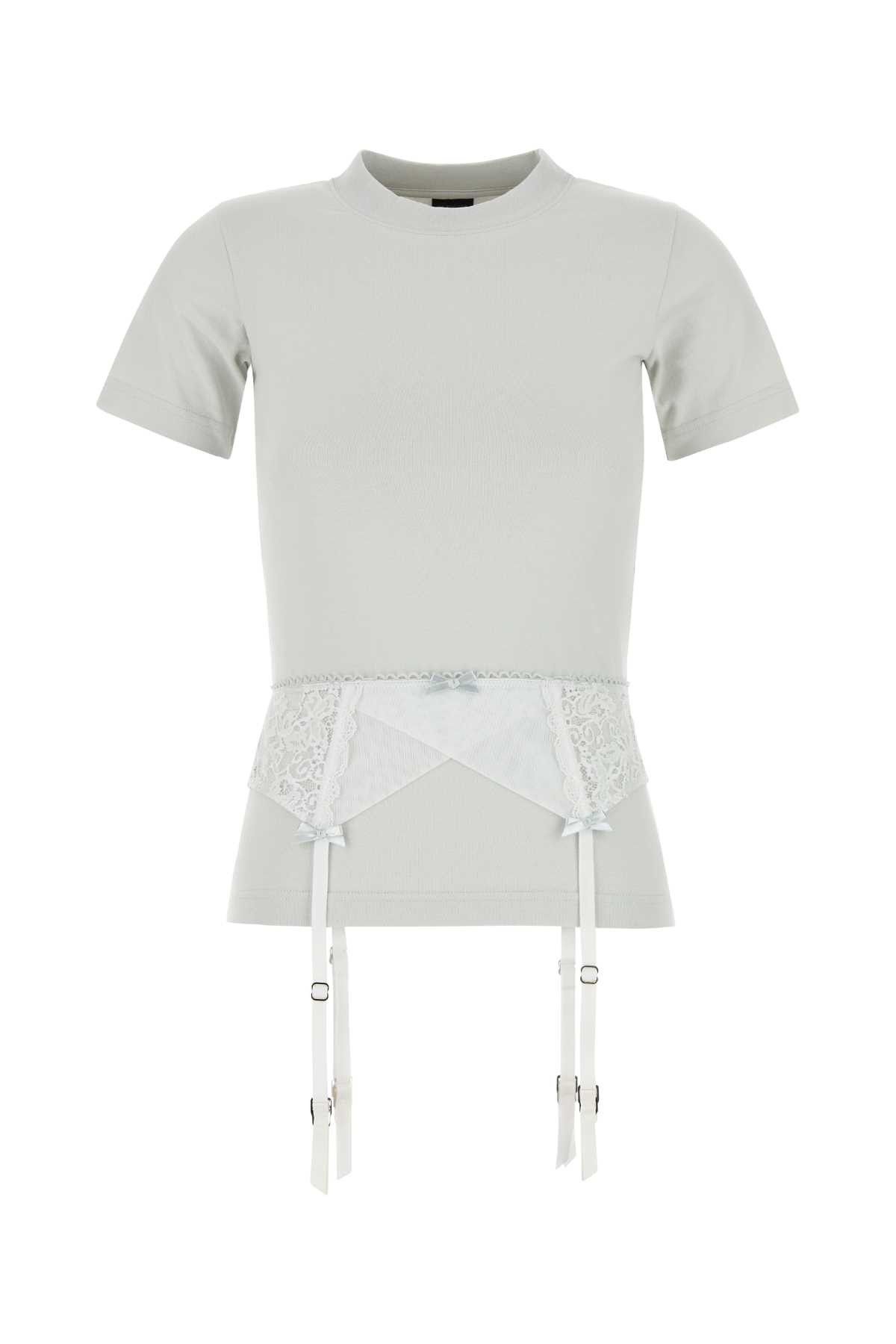 Balenciaga Chalk Stretch Cotton T-Shirt Size M / US 6-8 / IT 42-44 - 1 Thumbnail