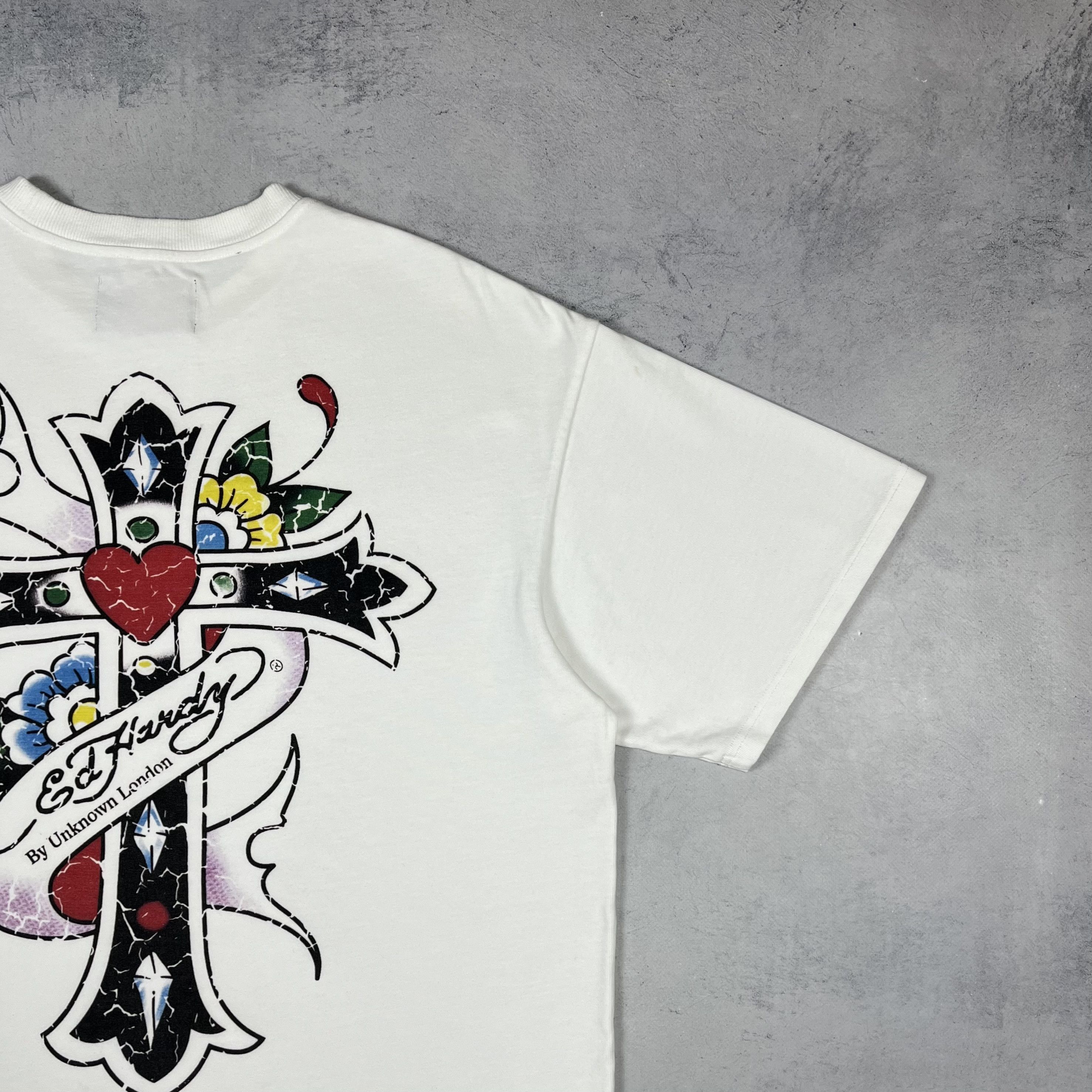 Ed Hardy × Unknown London Unknown London X Ed Hardy Cross Big Logo Oversize T Shirt Size US L / EU 52-54 / 3 - 3 Thumbnail