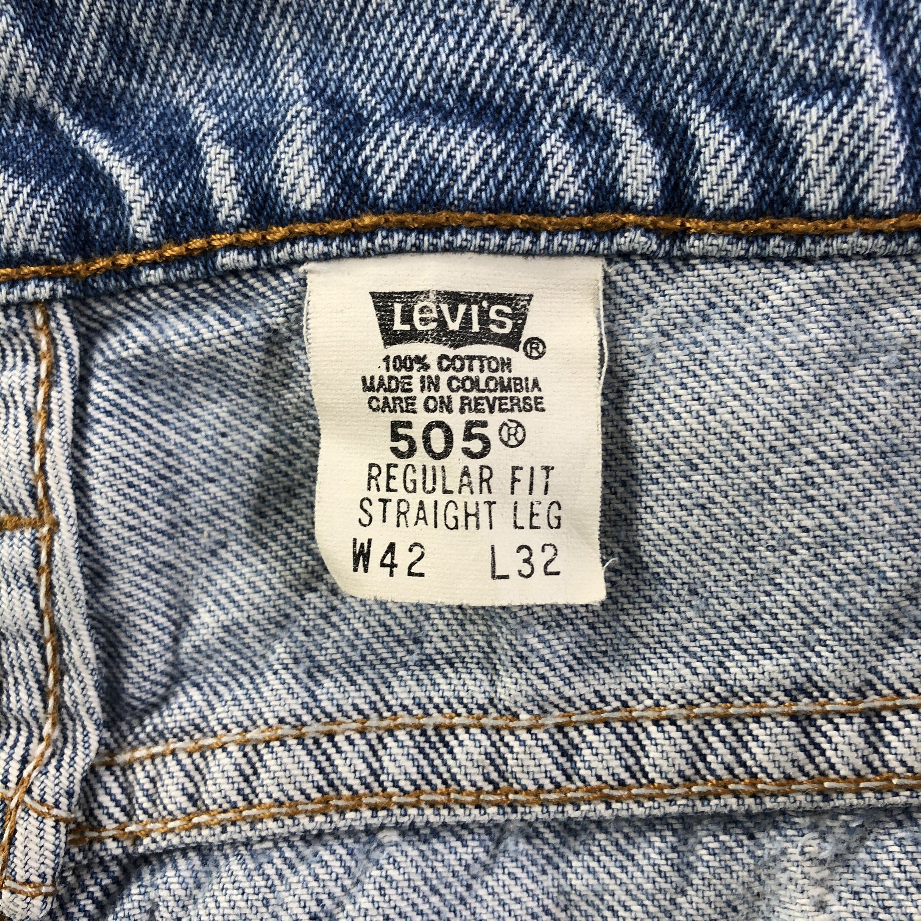 Levi's Vintage Levis 505 Jeans Painted Denim KJ1891 Size US 41 - 10 Thumbnail