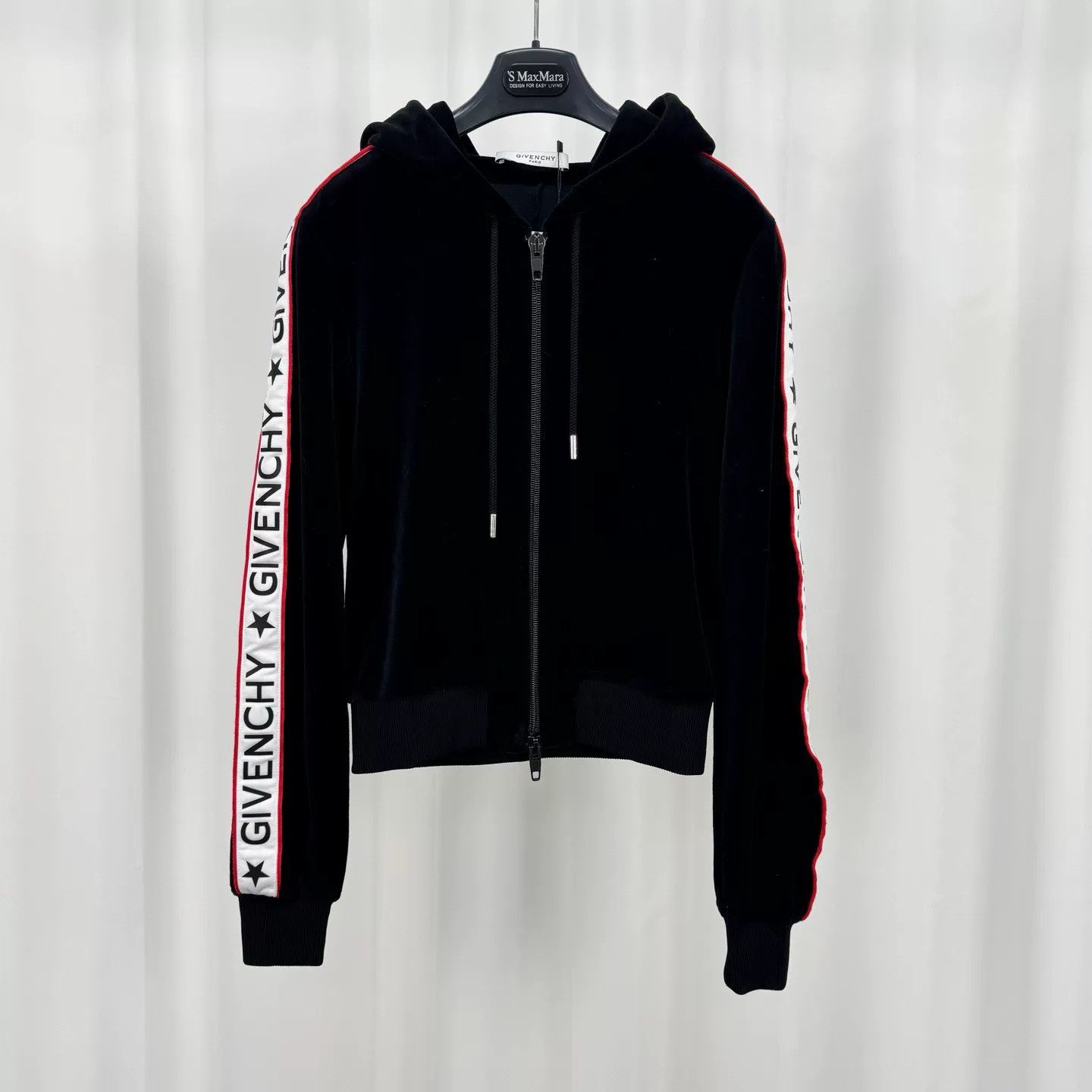 Givenchy Givenchy Velvet Side Logo Zip Jacket Size XS / US 0-2 / IT 36-38 - 1 Thumbnail