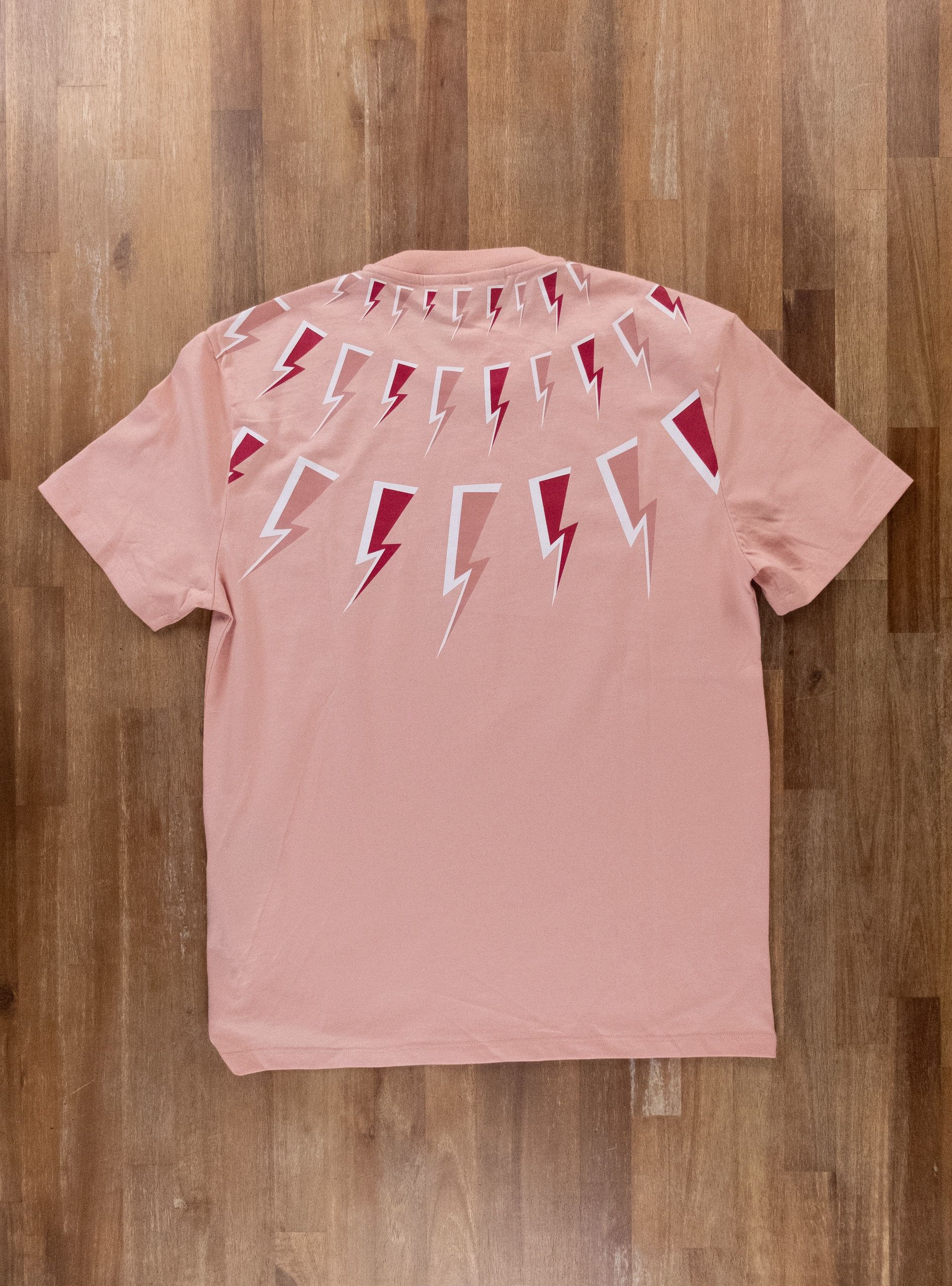 Neil Barrett NEIL BARRETT slim fit pink comic thunderbolt t-shirt Medium Size US M / EU 48-50 / 2 - 6 Thumbnail