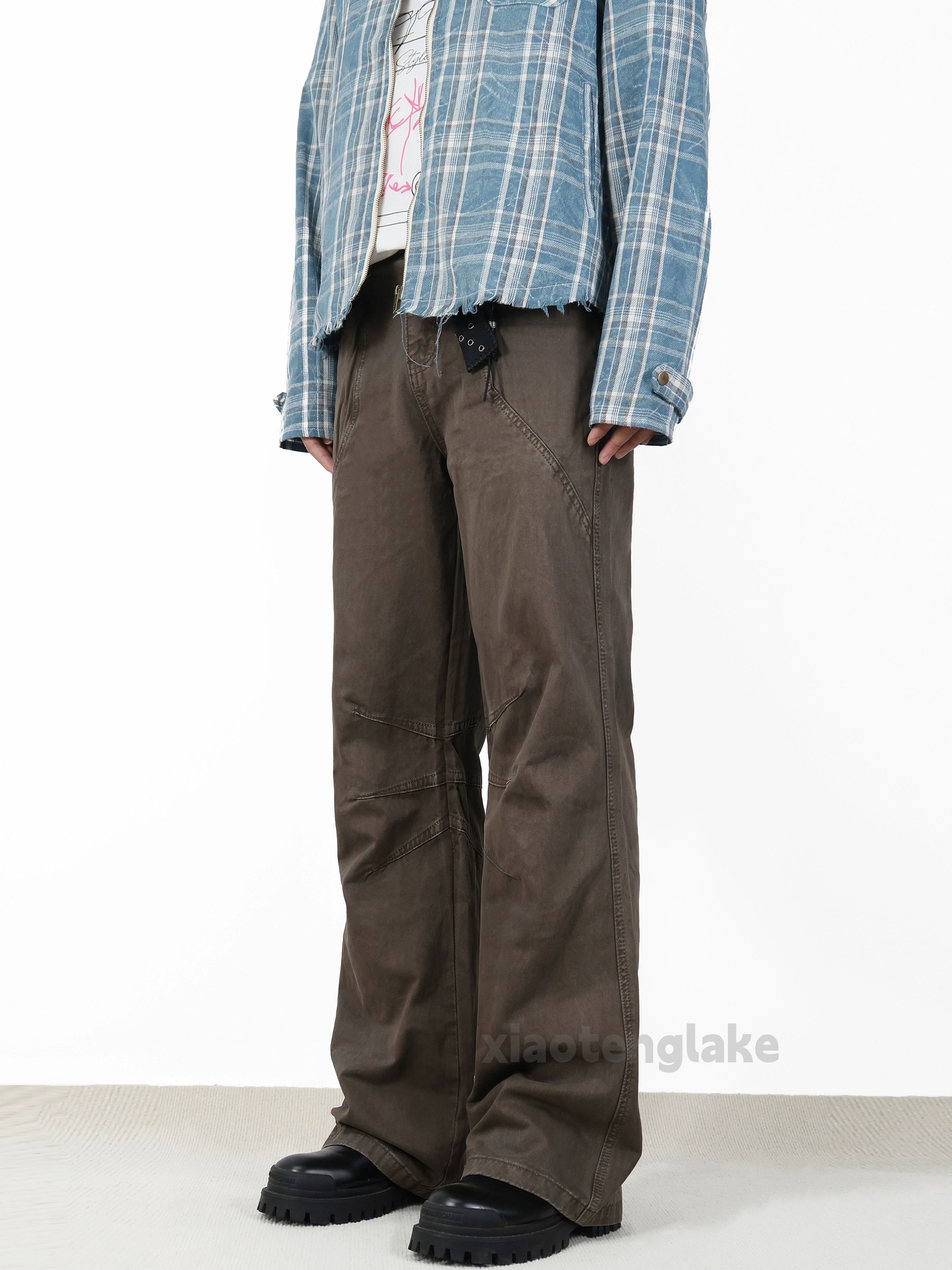 outdoor washed faded yuppie patchwork cargo pants
