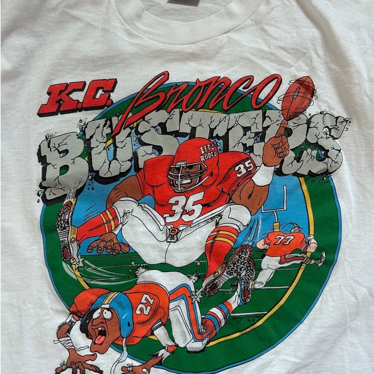 Other Vintage Kansas City Chiefs Bronco Busters White T Shirt XL Size US XL / EU 56 / 4 - 2 Thumbnail