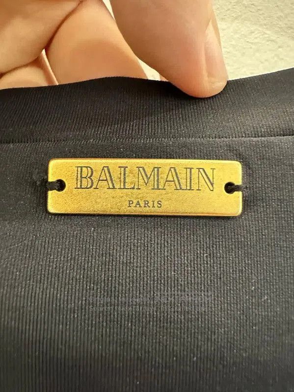 Balmain Balmain Black Cotton T-Shirt for Women . Size M / US 6-8 / IT 42-44 - 4 Thumbnail
