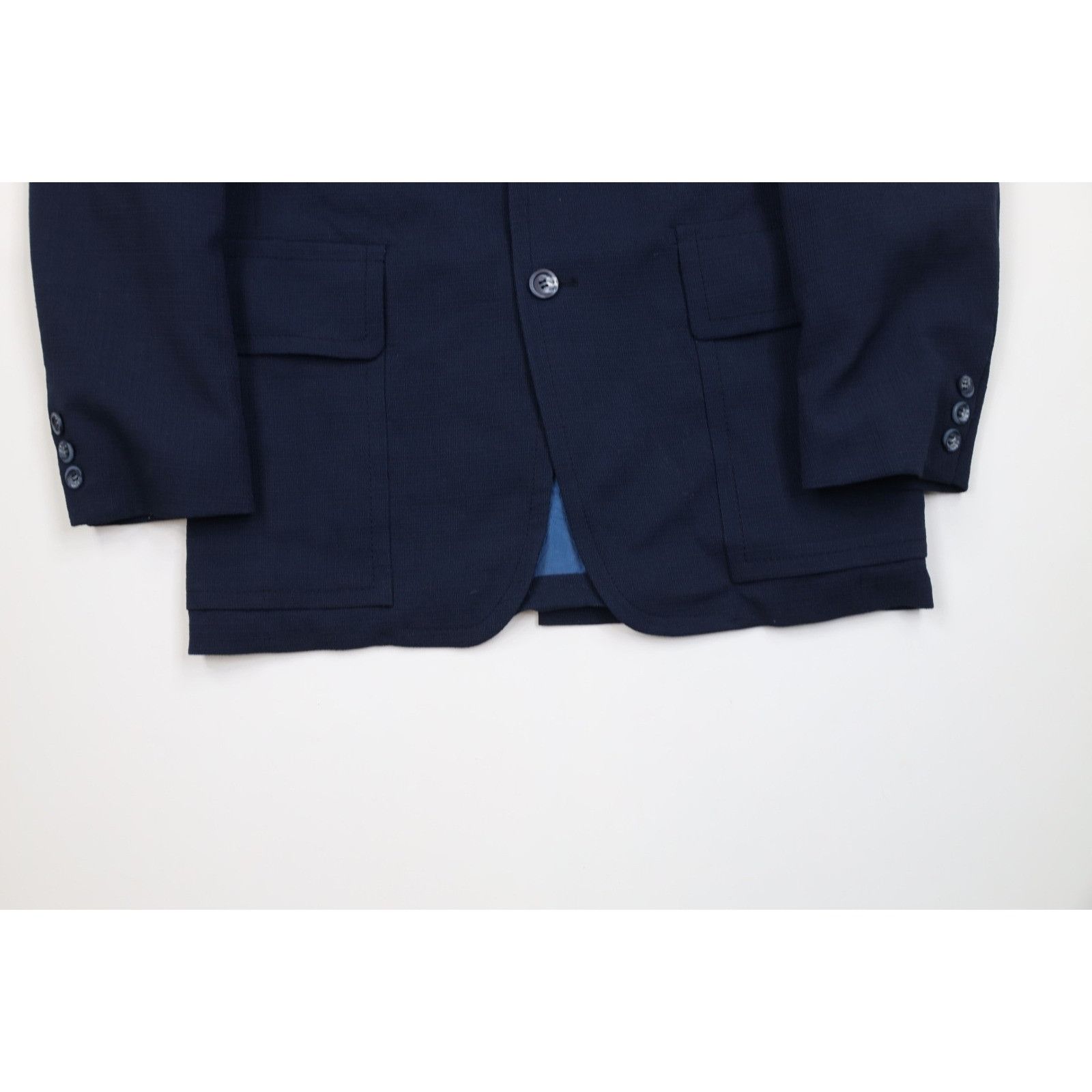 Vintage Vintage 70s Streetwear 2 Piece Knit Suit Wedding Na Size 38R - 4 Thumbnail
