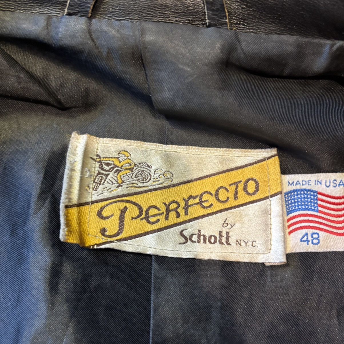 Schott Schott Perfecto Leather Jacket – Size 48 – Rare Backprint Size US M / EU 48-50 / 2 - 7 Thumbnail