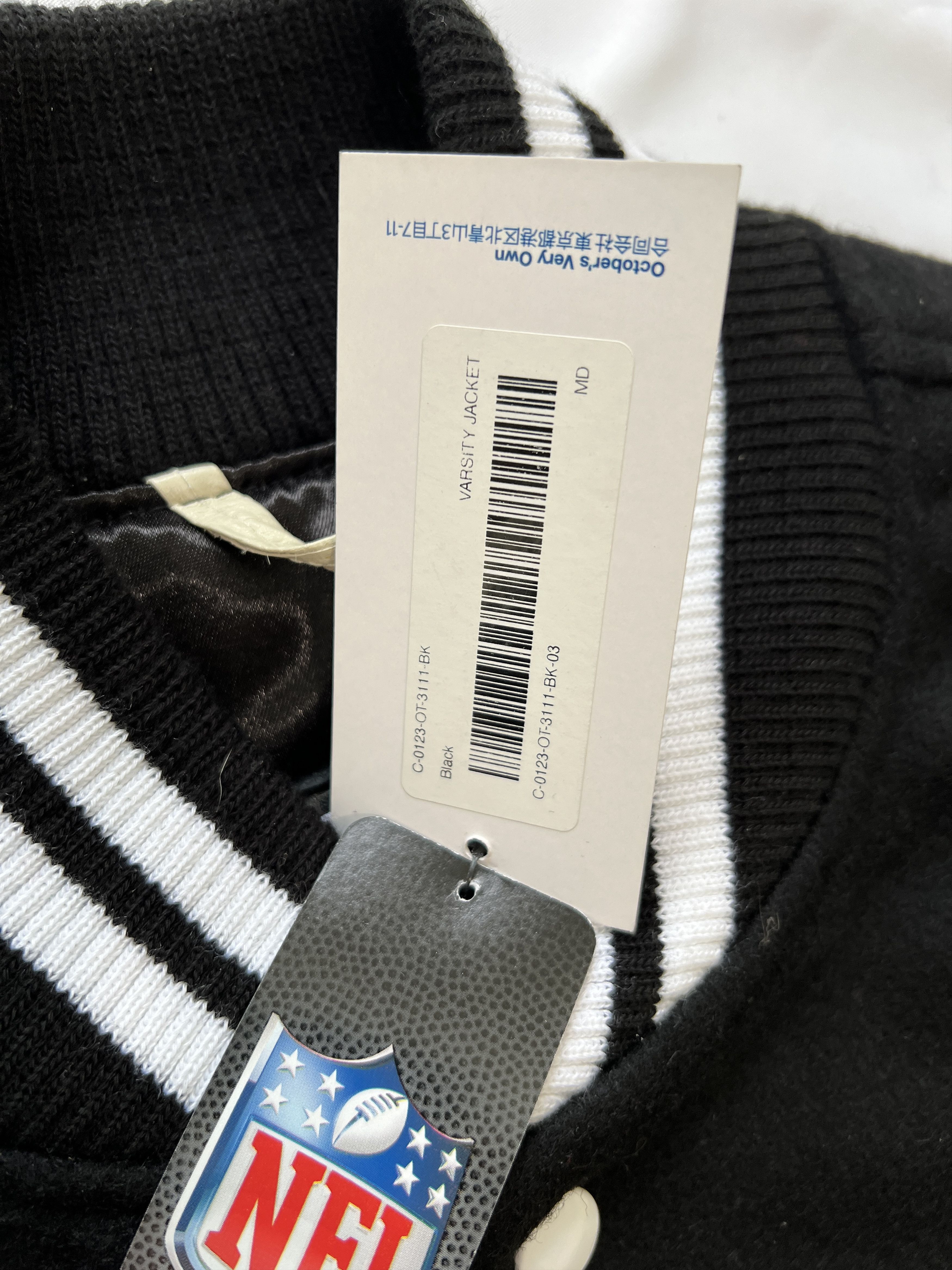 Drake OVO X NFL Las Vegas Raiders Leather Wool Varsity Jacket Size US M / EU 48-50 / 2 - 4 Thumbnail