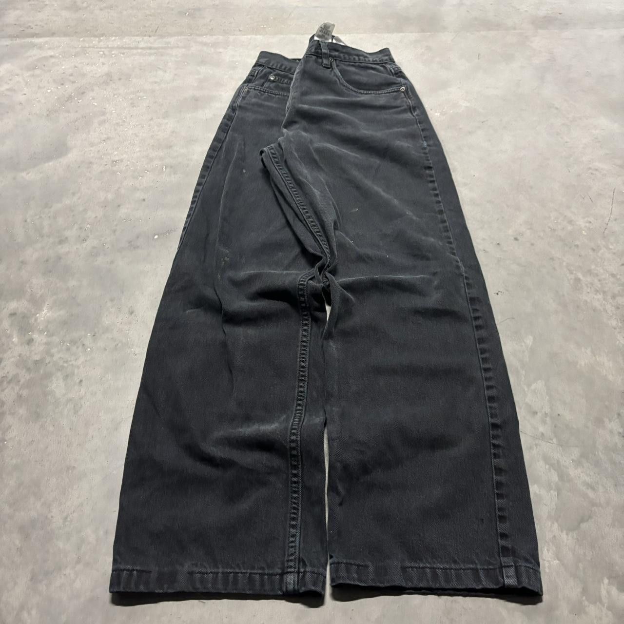 Japanese Brand × Vintage Crazy Vintage Y2K/2000s Grunge Faded Black Denim Jeans! Size US 30 / EU 46 - 3 Thumbnail