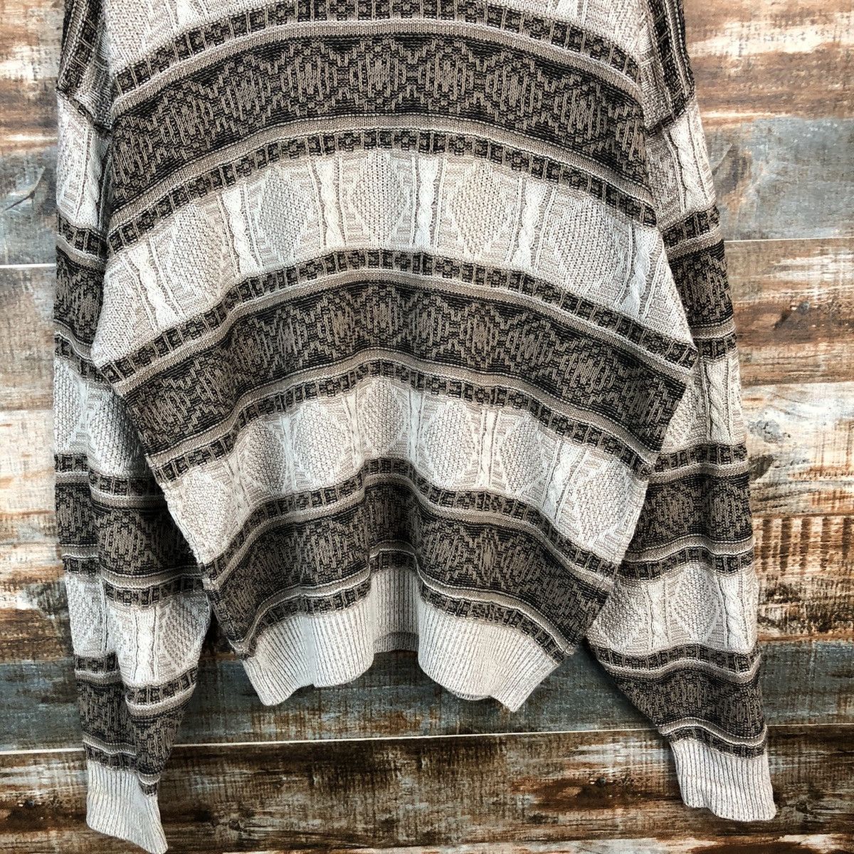 Homespun Knitwear DL Gard Robie Brown Stripe Knitwear #A1251 Size US L / EU 52-54 / 3 - 6 Thumbnail